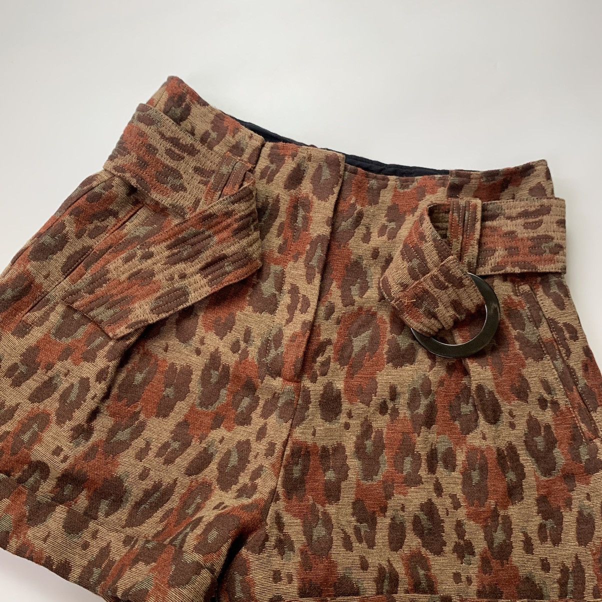 Sezane Sezane Jacquard Leopard High Rise Shorts Size 34" / US 12 / IT 48 - 6 Thumbnail