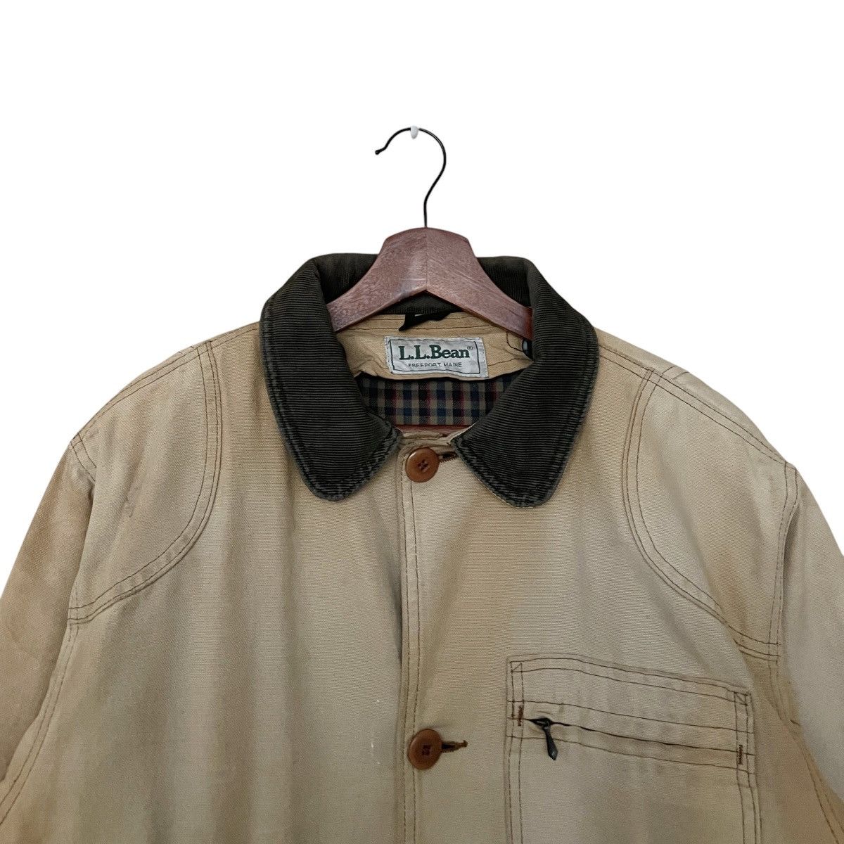 L.L. Bean × Vintage Vintage Brand L.L Bean Distressed Chore Jacket 1990s Size US S / EU 44-46 / 1 - 3 Thumbnail