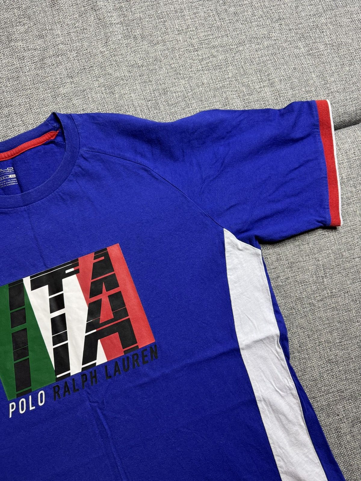 Polo Ralph Lauren Vintage Polo Ralph Lauren Big Logo Italy navy T-Shirt Size US XL / EU 56 / 4 - 9 Thumbnail