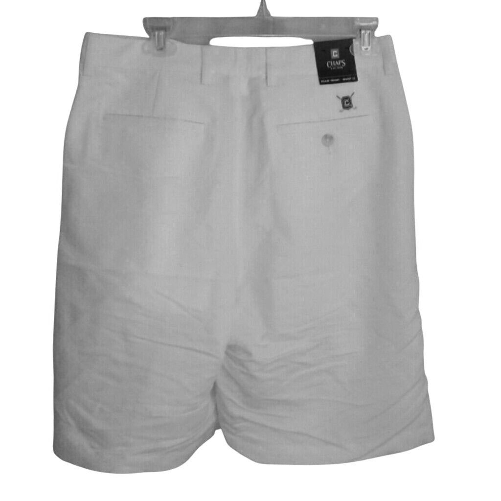 Chaps Chaps Size 31 Golf shorts Men's pleated front Basic white Lo Size US 31 - 4 Thumbnail