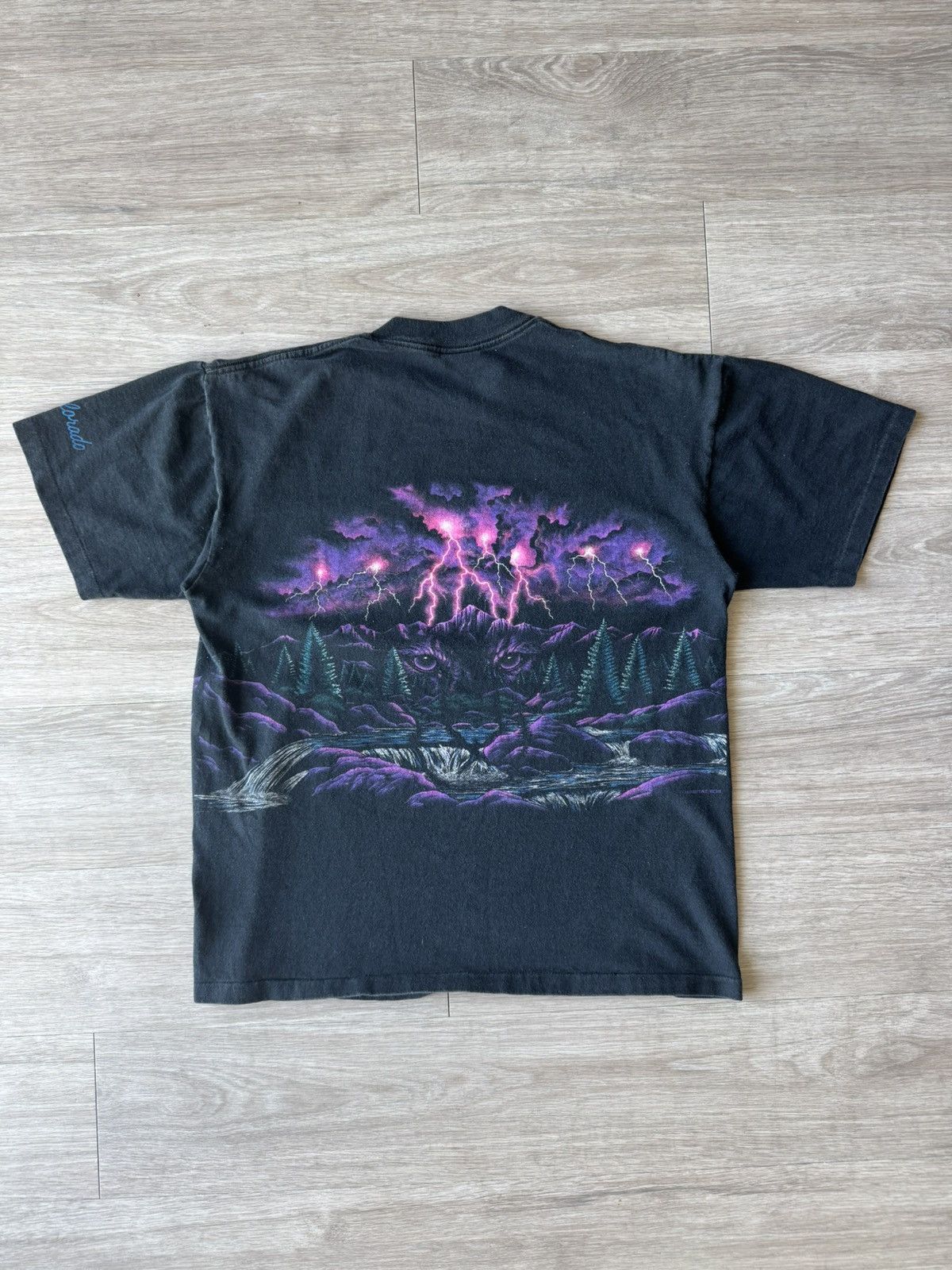 Habitat Vintage Habitat Lightning Wrap-Around Tee Size US M / EU 48-50 / 2 - 4 Thumbnail