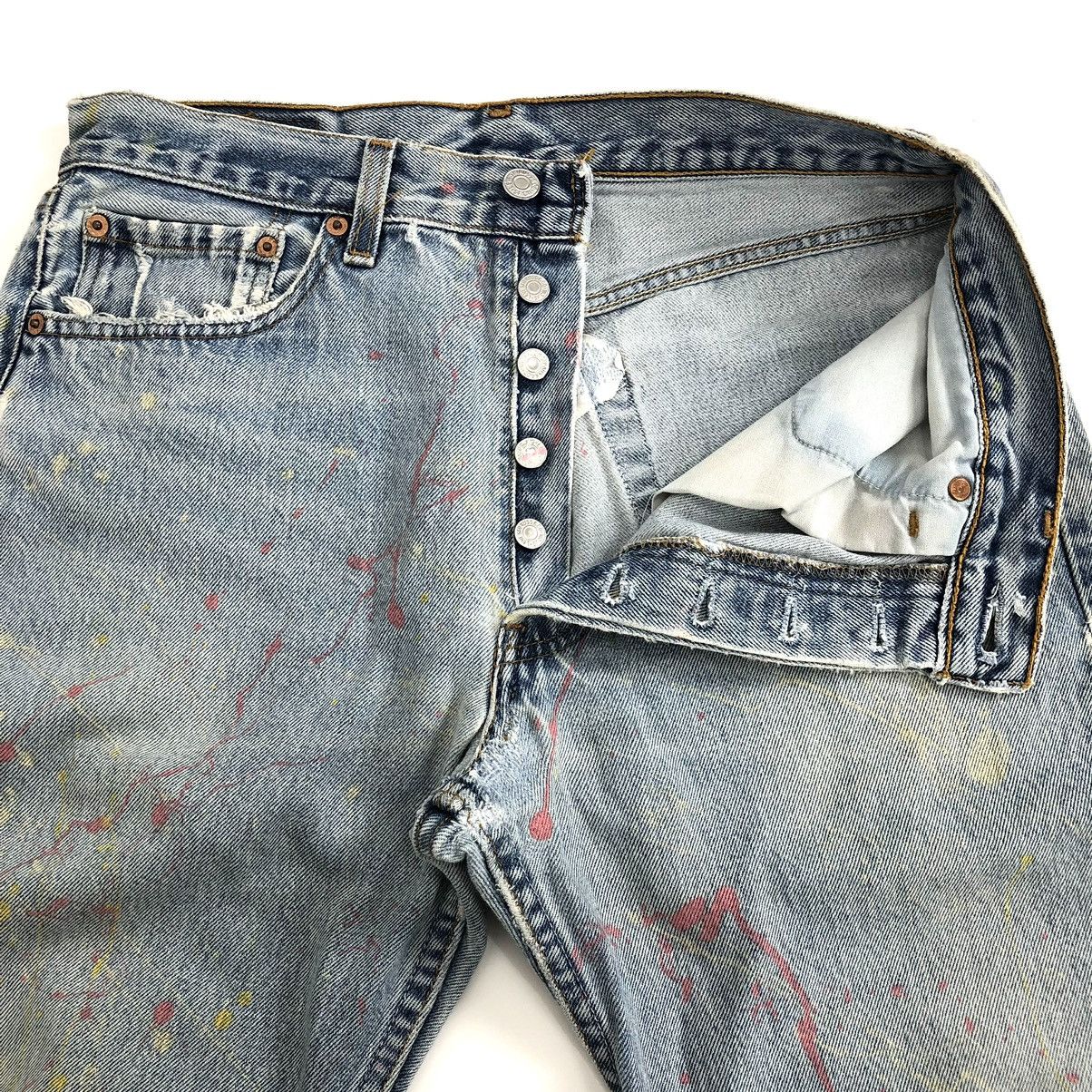 Levi's × Levi's Vintage Clothing Vintage 90s Levis 501XX Paint Splattered Jeans Size US 31 - 7 Thumbnail