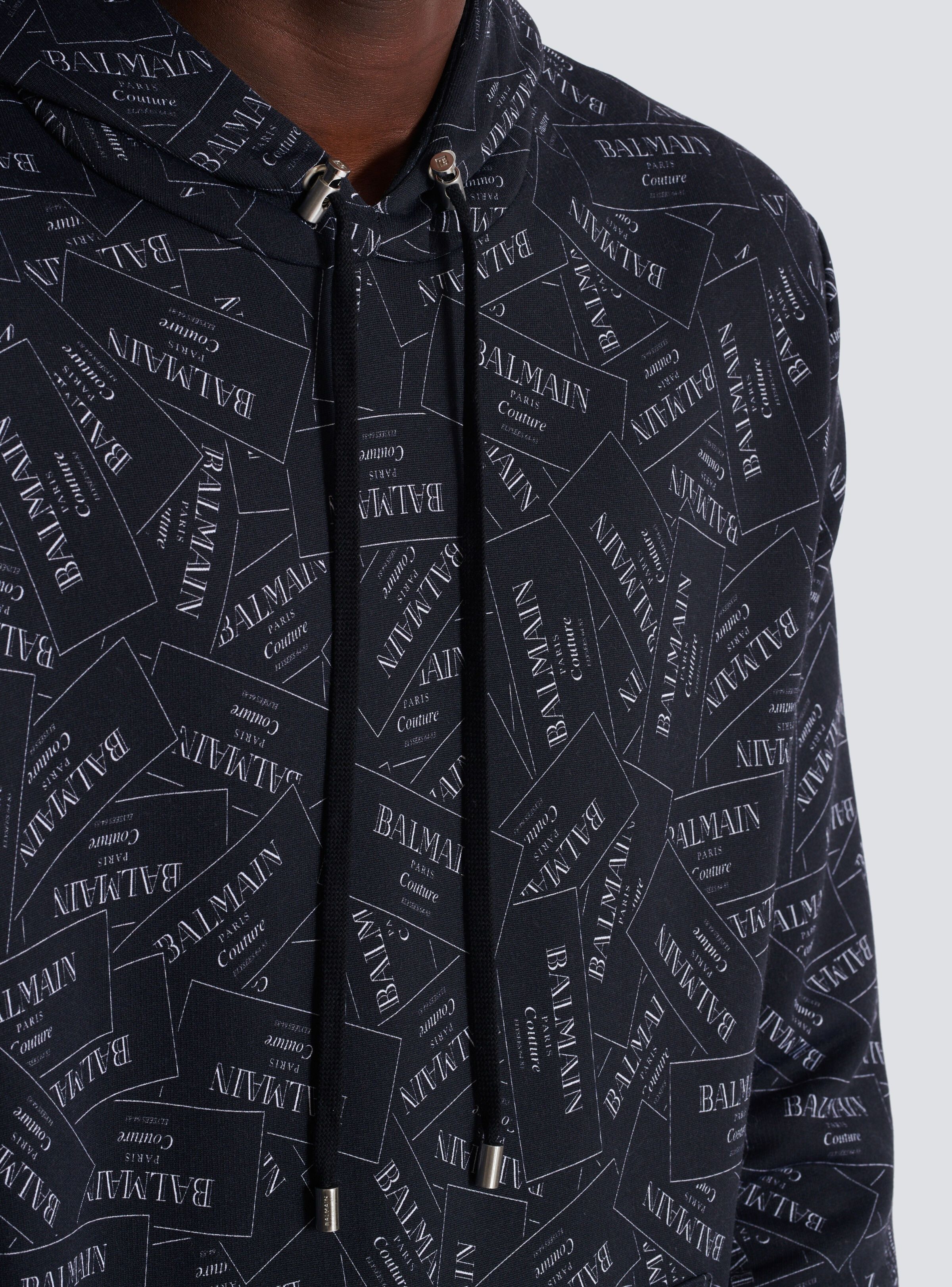 Balmain o1mt1gz0126 Balmain AO Couture Label Hoodie in Black Size US L / EU 52-54 / 3 - 8 Thumbnail