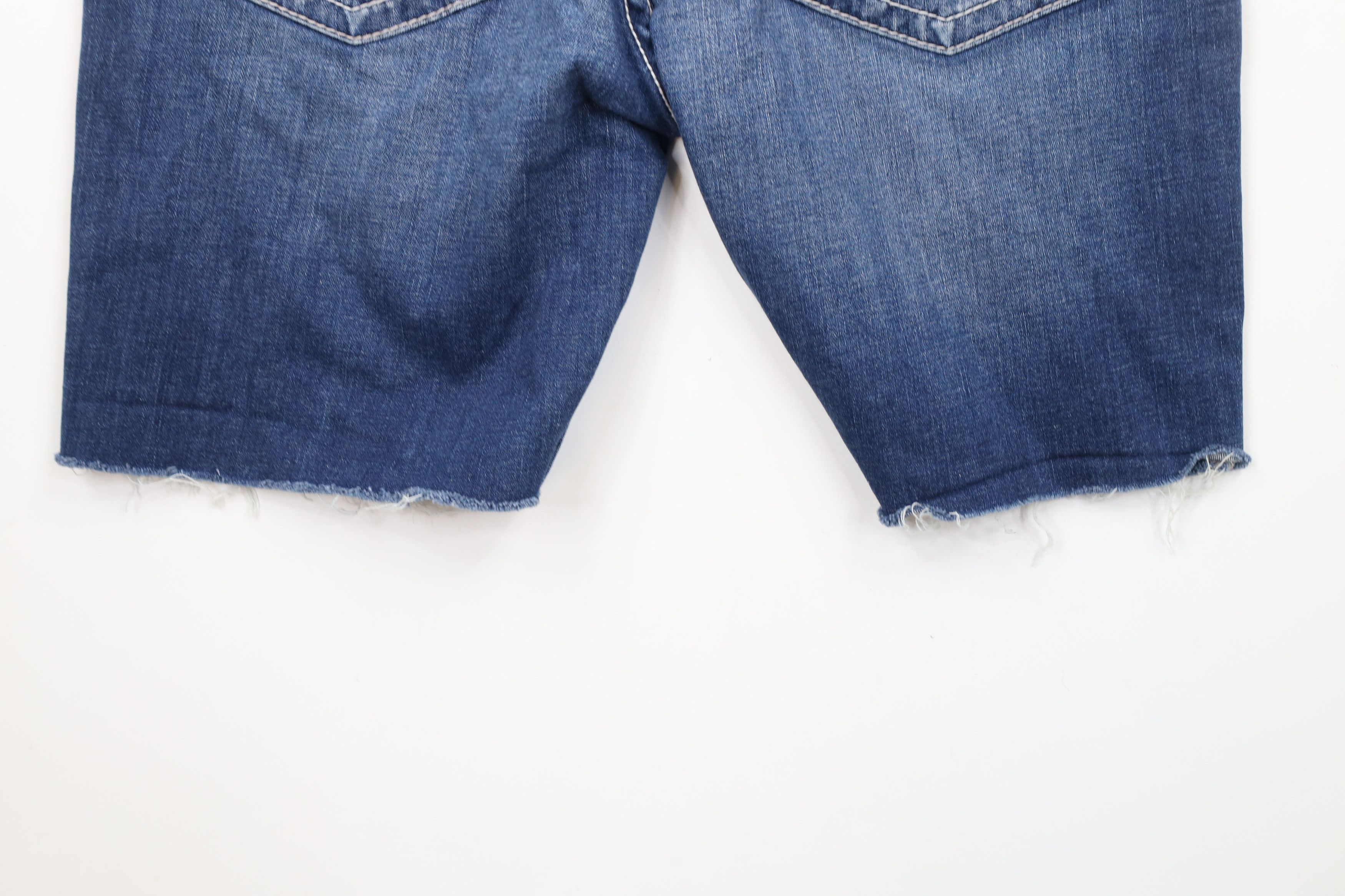 Vintage Buckle BKE Thick Stitch Cut Off Denim Jean Shorts Jorts Blue Size 31" - 11 Thumbnail