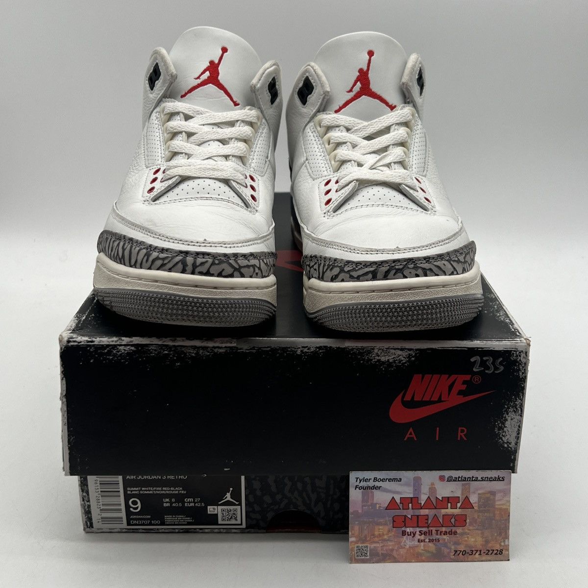 Jordan Brand Air Jordan 3 white cement reimagined Size US 9 / EU 42 - 2 Thumbnail