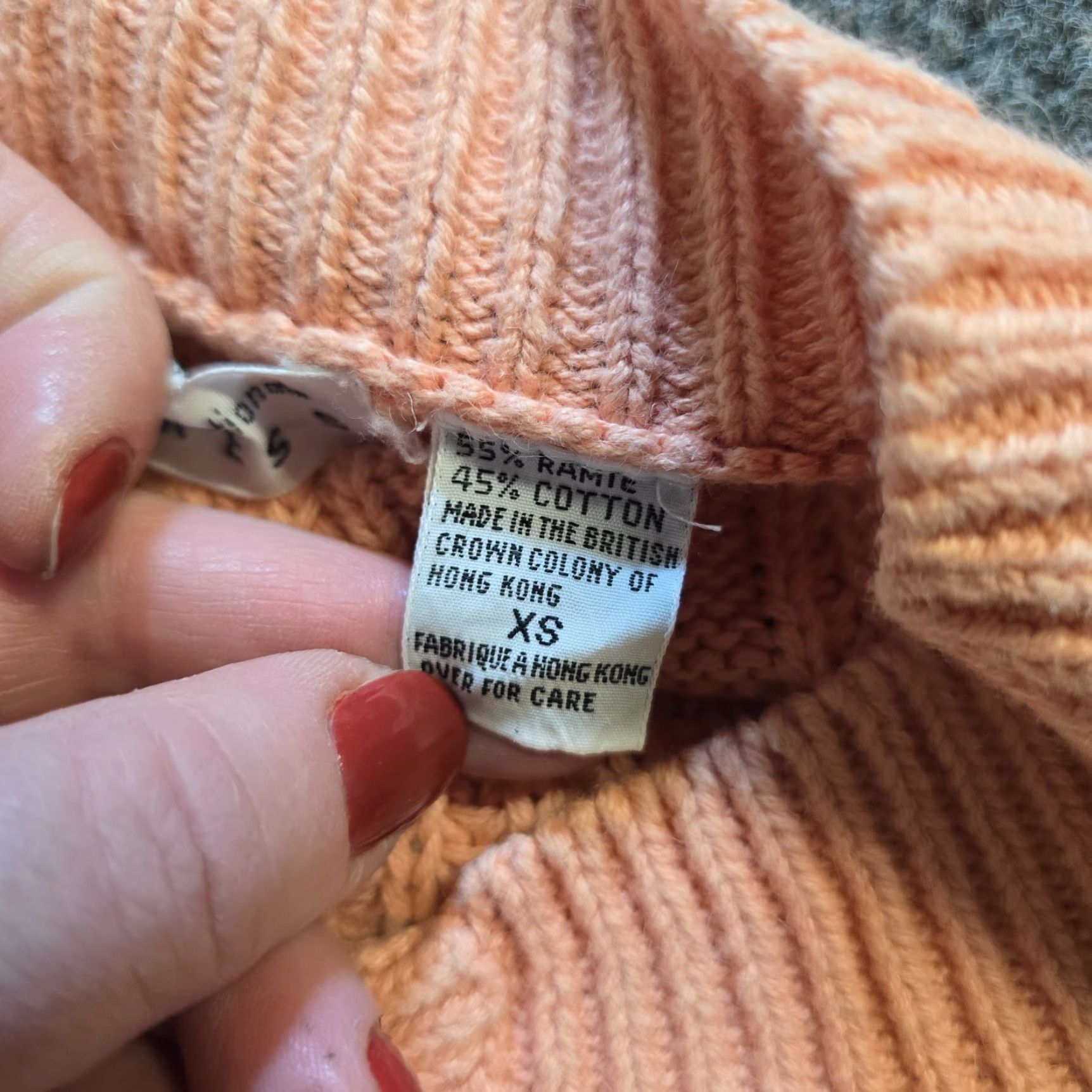 Express Express Sweater Womens XS Orange Chunky-Knit Basketweave Cardigan 90s Vintage Women Mens? Size XS / US 0-2 / IT 36-38 - 6 Thumbnail