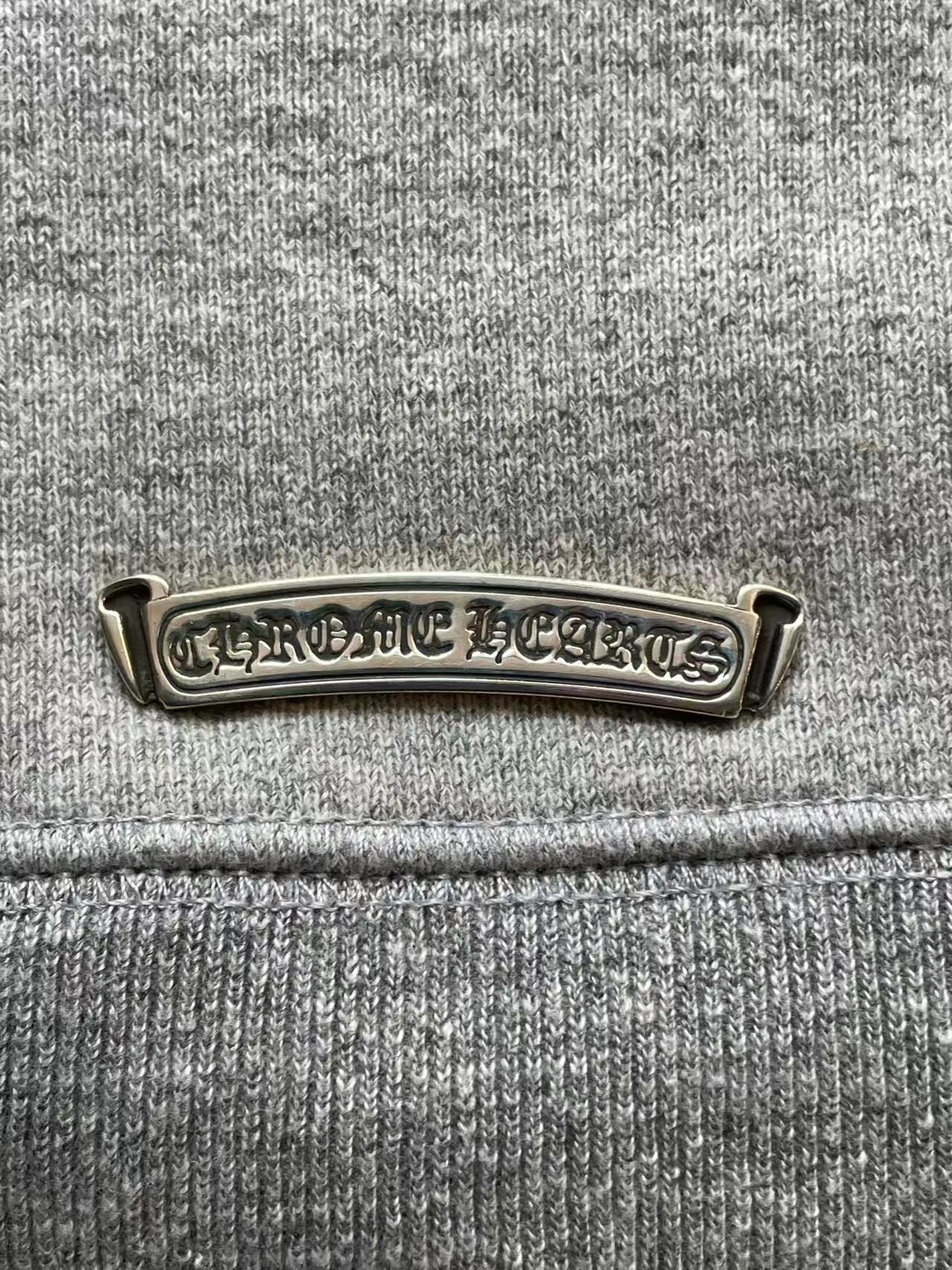 Chrome Hearts Chrome Hearts CH Logo Grey Pullover Hoodie Size US L / EU 52-54 / 3 - 5 Thumbnail