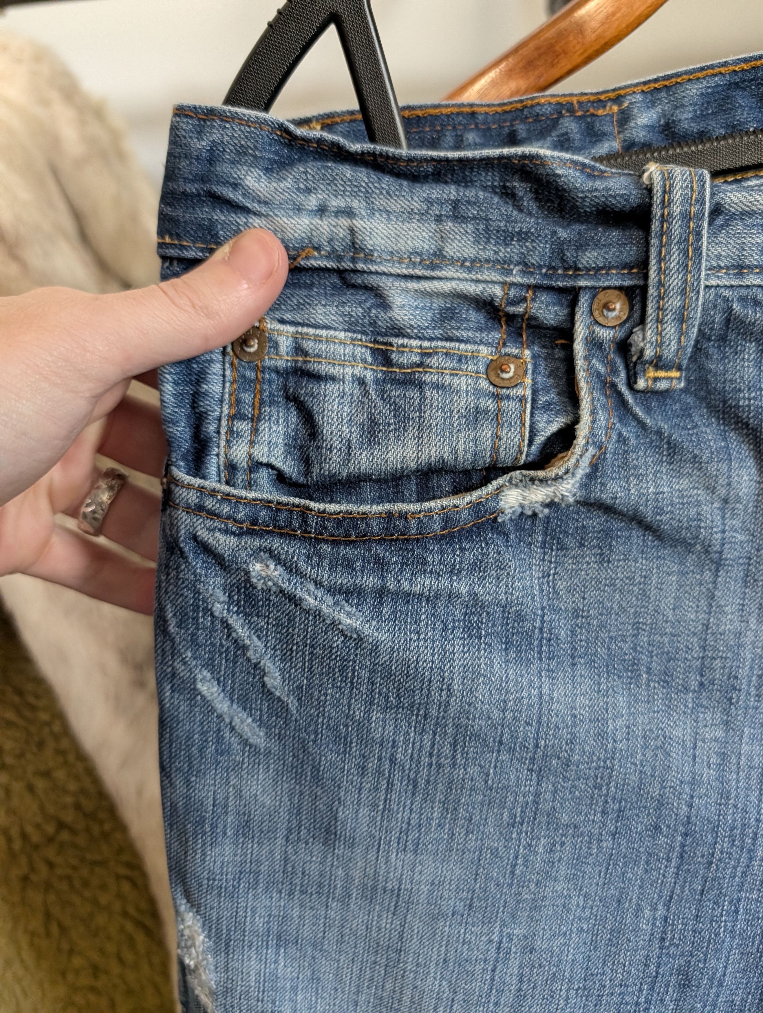 Polo Ralph Lauren Vintage Morrison distressed straight blue denim jeans Size US 32 / EU 48 - 7 Thumbnail