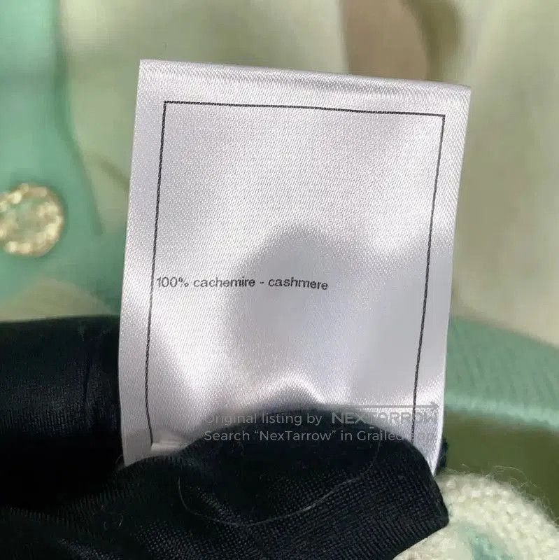 Chanel Chanel Spring Green Cashmere Off-Shoulder Sweater . Size S / US 4 / IT 40 - 9 Thumbnail
