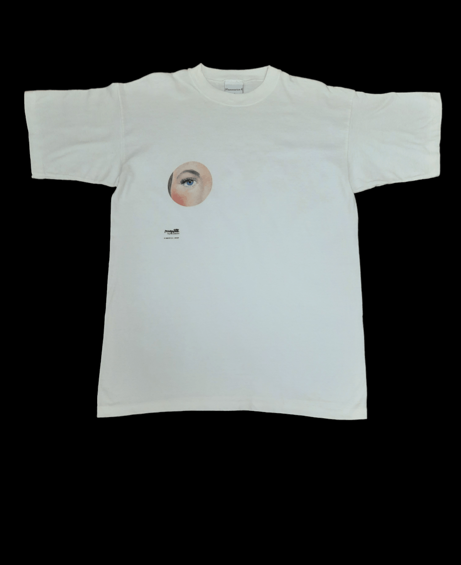 image of Vintage 1992 Rene Magritte T Shirt in White, Men's (Size XL)