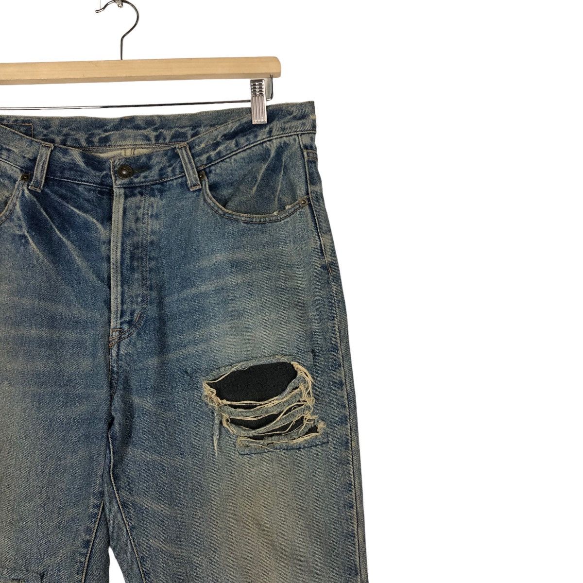 If Six Was Nine 🔥Biker Distressed Denim Jeans Japan Made Size US 34 / EU 50 - 6 Thumbnail