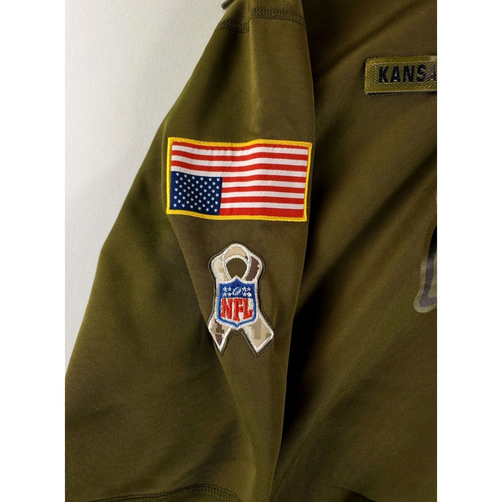 Nike Kansas City Chiefs Hoodie Salute to Service Military Green Mens S Nike Pullover Green Adult Mens S Size US S / EU 44-46 / 1 - 5 Thumbnail