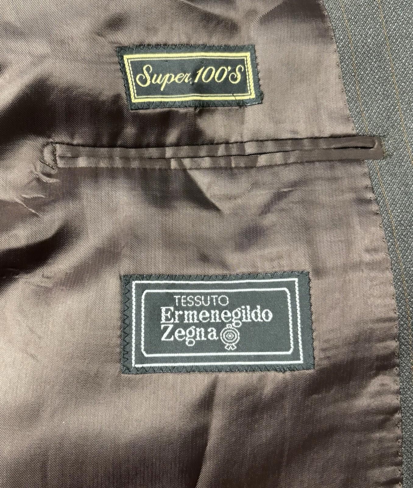 Ermenegildo Zegna Ermenegildo Zegna Blazer Jacket Brown Super 100s Wool Italy Size 48R - 2 Thumbnail