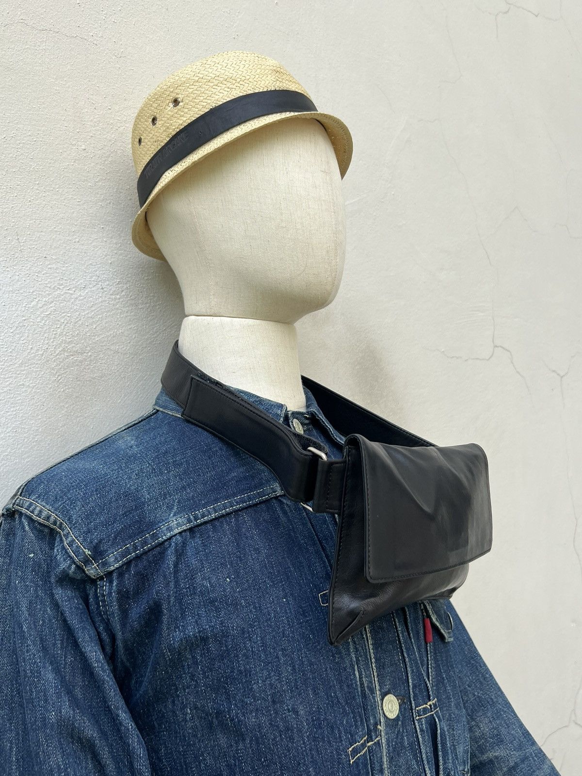 Leather Vintage Yoshie Inaba Japan Hybrid Black Leather Bag Size ONE SIZE - 5 Thumbnail