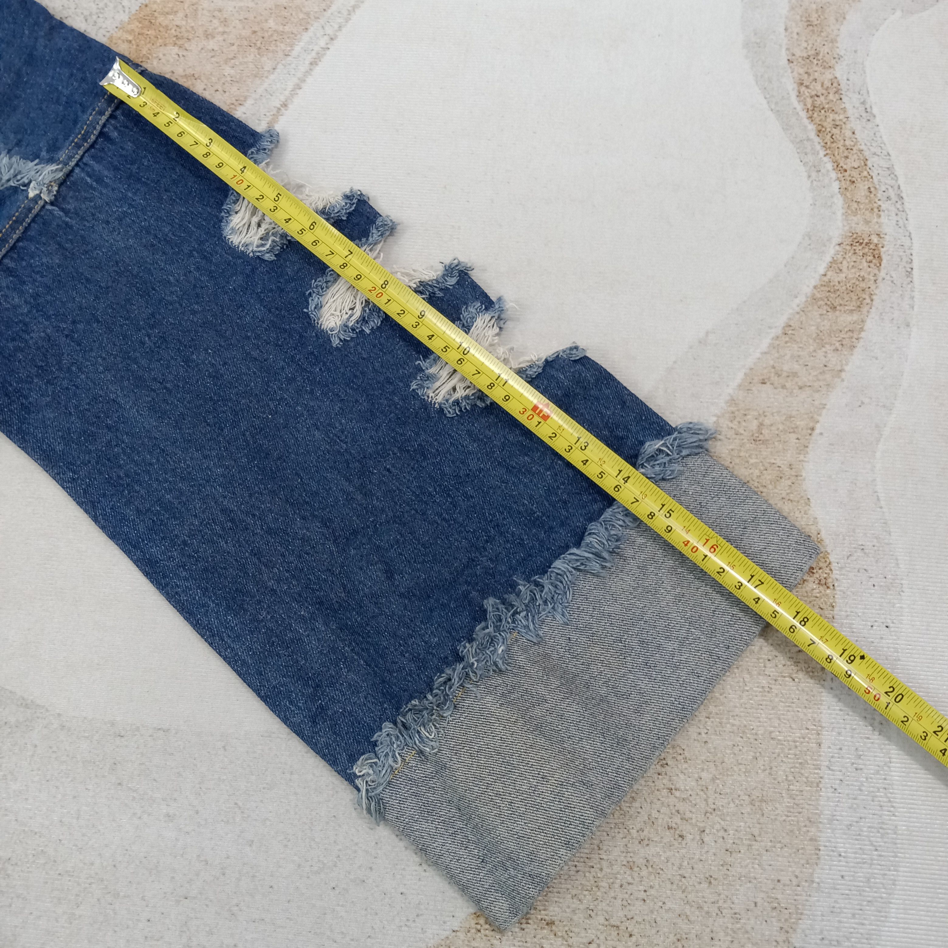 For All To Envy ENVYM Designer Ripped Denim Jacket C266N20 Size US L / EU 52-54 / 3 - 9 Thumbnail