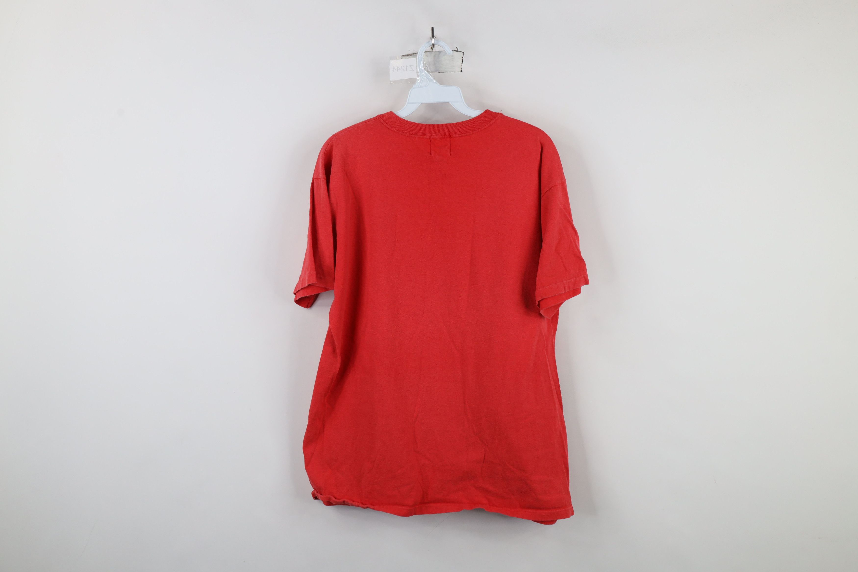 Vintage Vintage 90s Streetwear Blank Short Sleeve T-Shirt USA Red Size US M / EU 48-50 / 2 - 8 Thumbnail