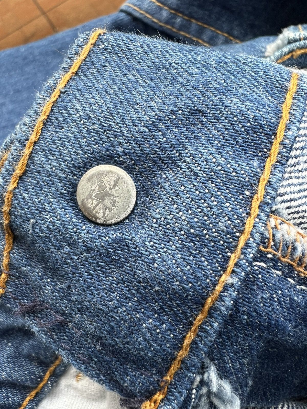 Levi's RARE! Vintage 70s Levi’s 646 Orange Tab Denim Bootcut Jeans Size US 33 - 22 Thumbnail