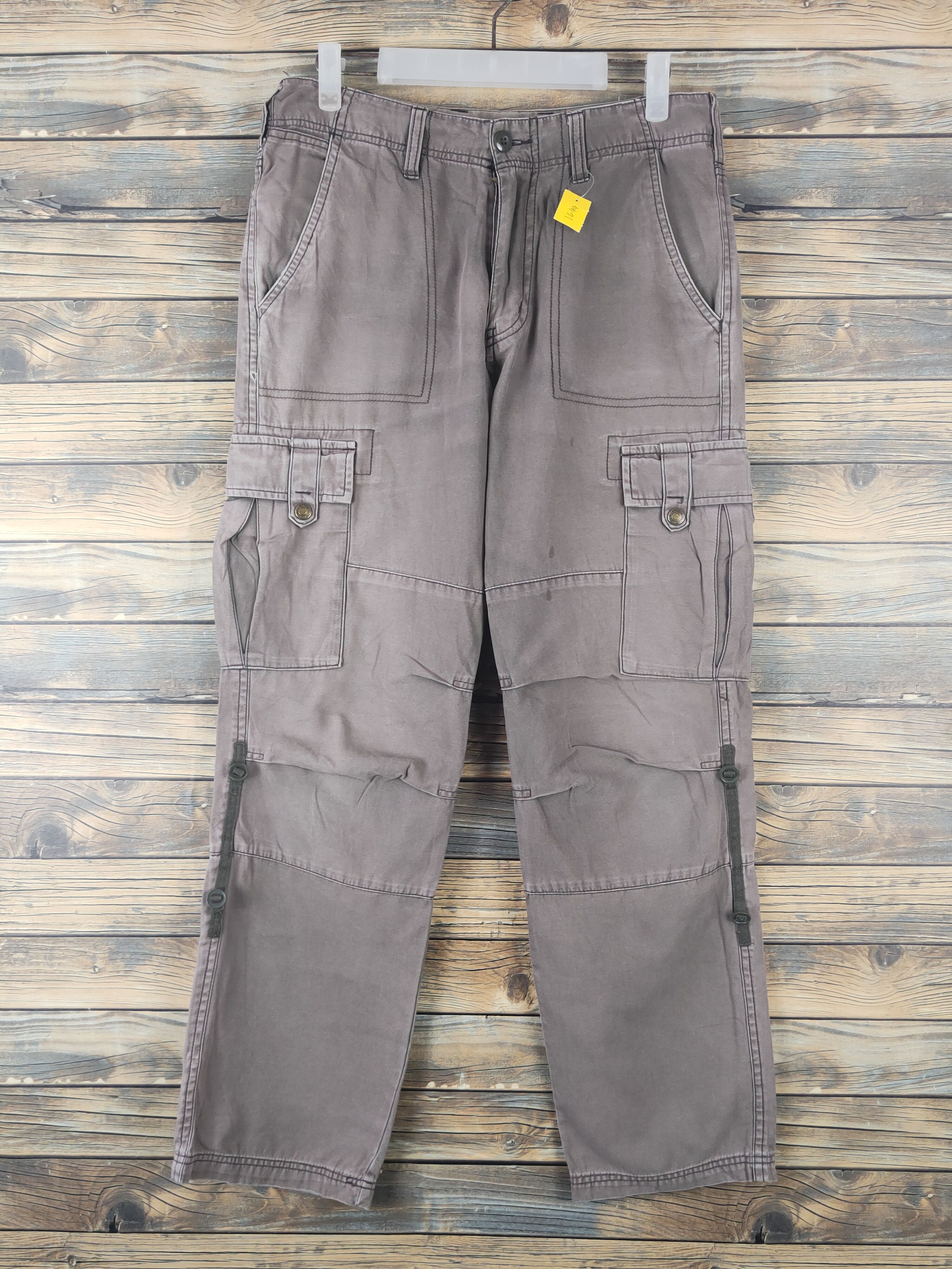 Japanese Brand DL Japanese Brand Brown Faded Multipocket Cargo Pants #1644 Size US 30 / EU 46 - 1 Thumbnail