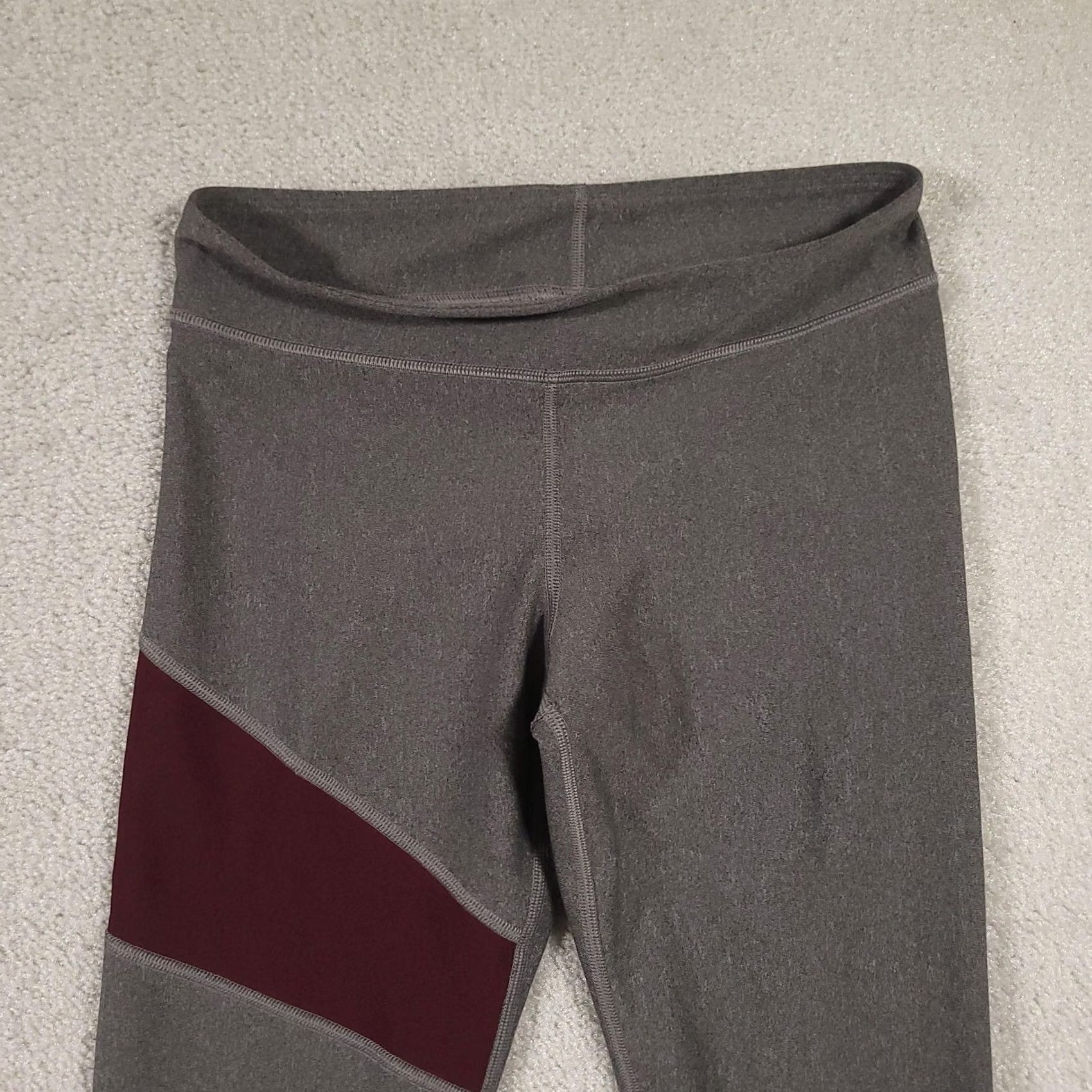 Under Armour Under Armour Pants Womens Medium Gray HeatGear Compression Leggings Colorblock Size 32" / US 10 / IT 46 - 3 Thumbnail