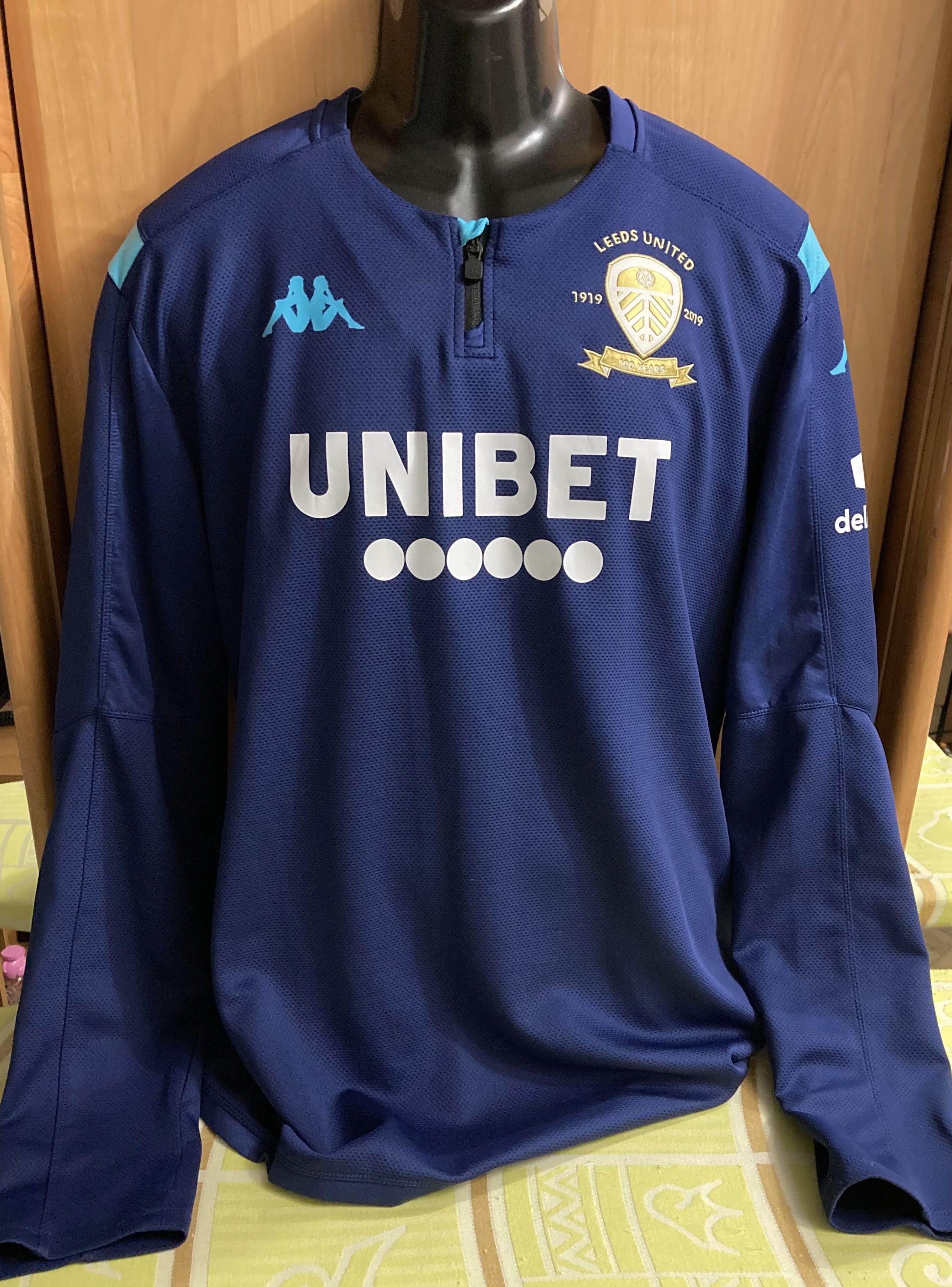 Kappa 2019-20 Leeds Kappa 1/4 Zip Training Jersey Top Long Sleeve Size US XXL / EU 58 / 5 - 8 Thumbnail
