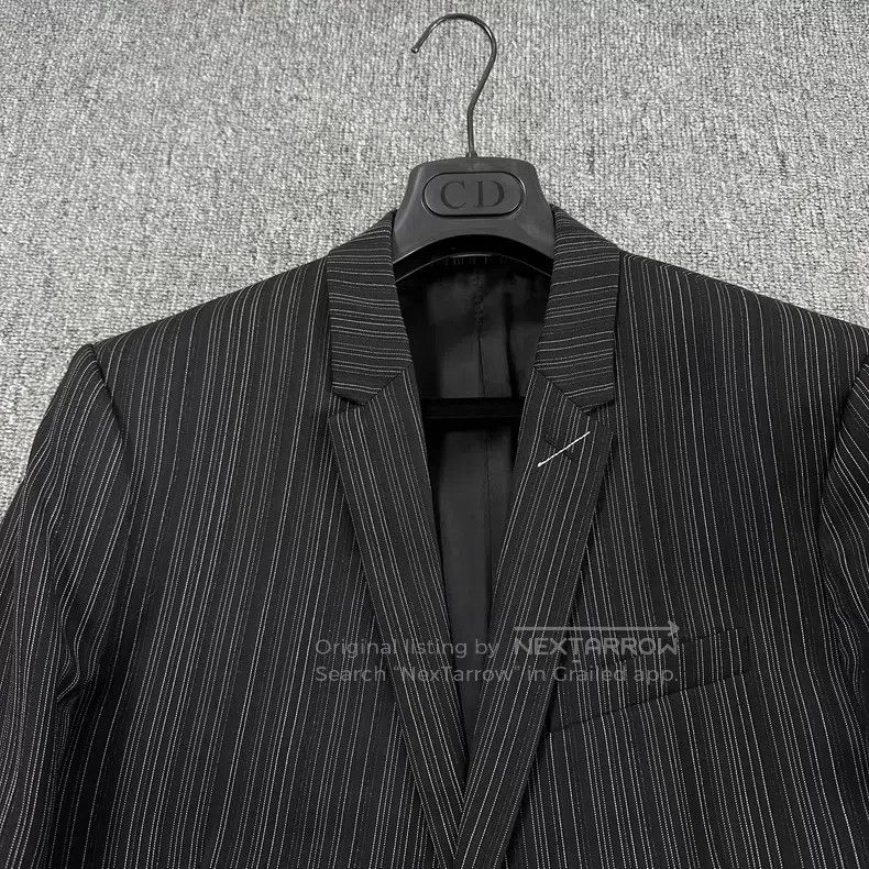 Dior Dior Striped Silver Thread Sleeve Label Suit Size US L / EU 52-54 / 3 - 3 Thumbnail