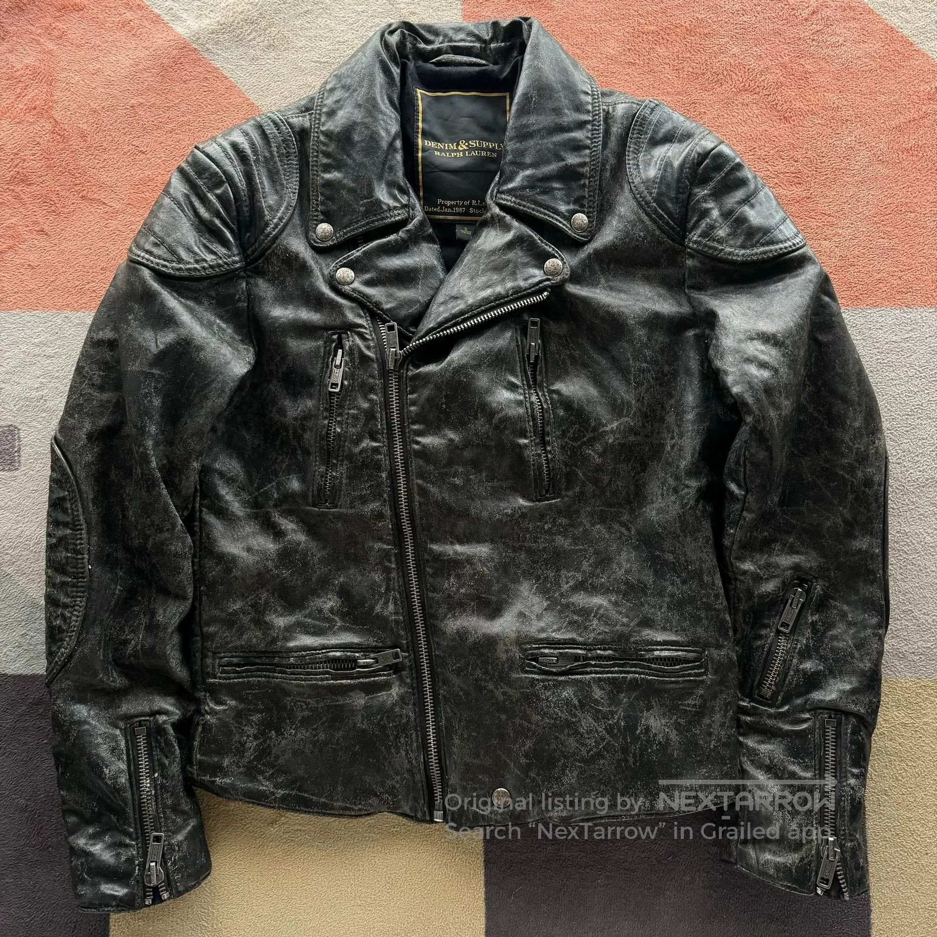 Denim & Supply Ralph Lauren Denim Supply Ralph Lauren Coated Biker Jacket. Size US S / EU 44-46 / 1 - 1 Thumbnail