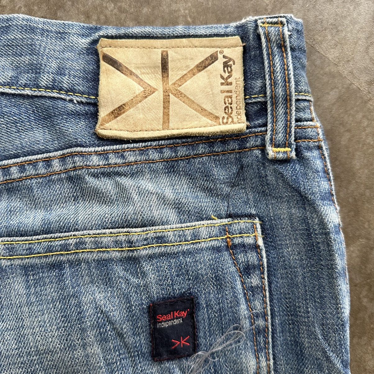 Japanese Brand Vintage SealKay Italy Faded Distressed Denim Jean Pant Size US 33 - 16 Thumbnail