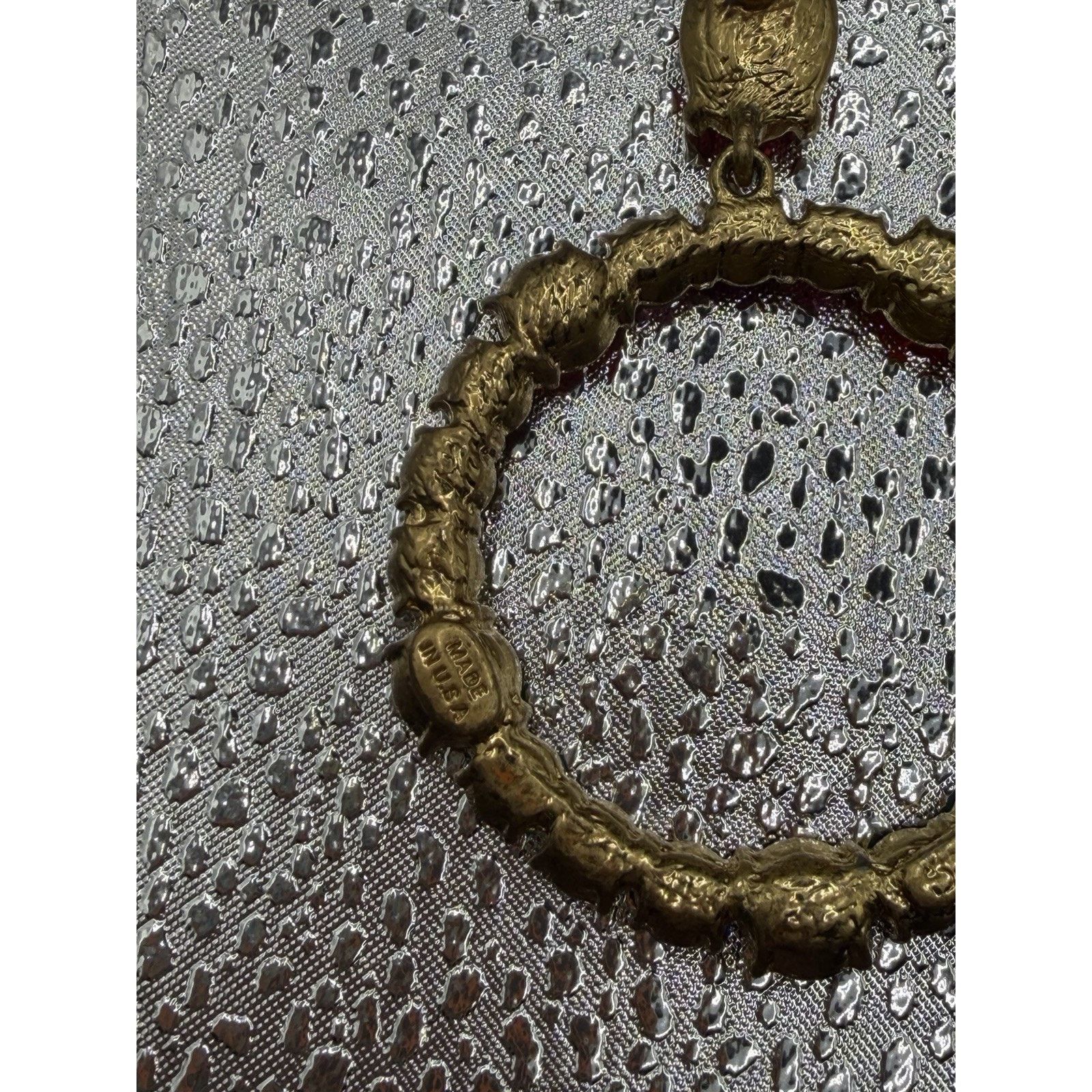 Oscar De La Renta OSCAR DE LA RENTA rainbow Crystal Gold Plated Hoop Earrings Size ONE SIZE - 4 Thumbnail