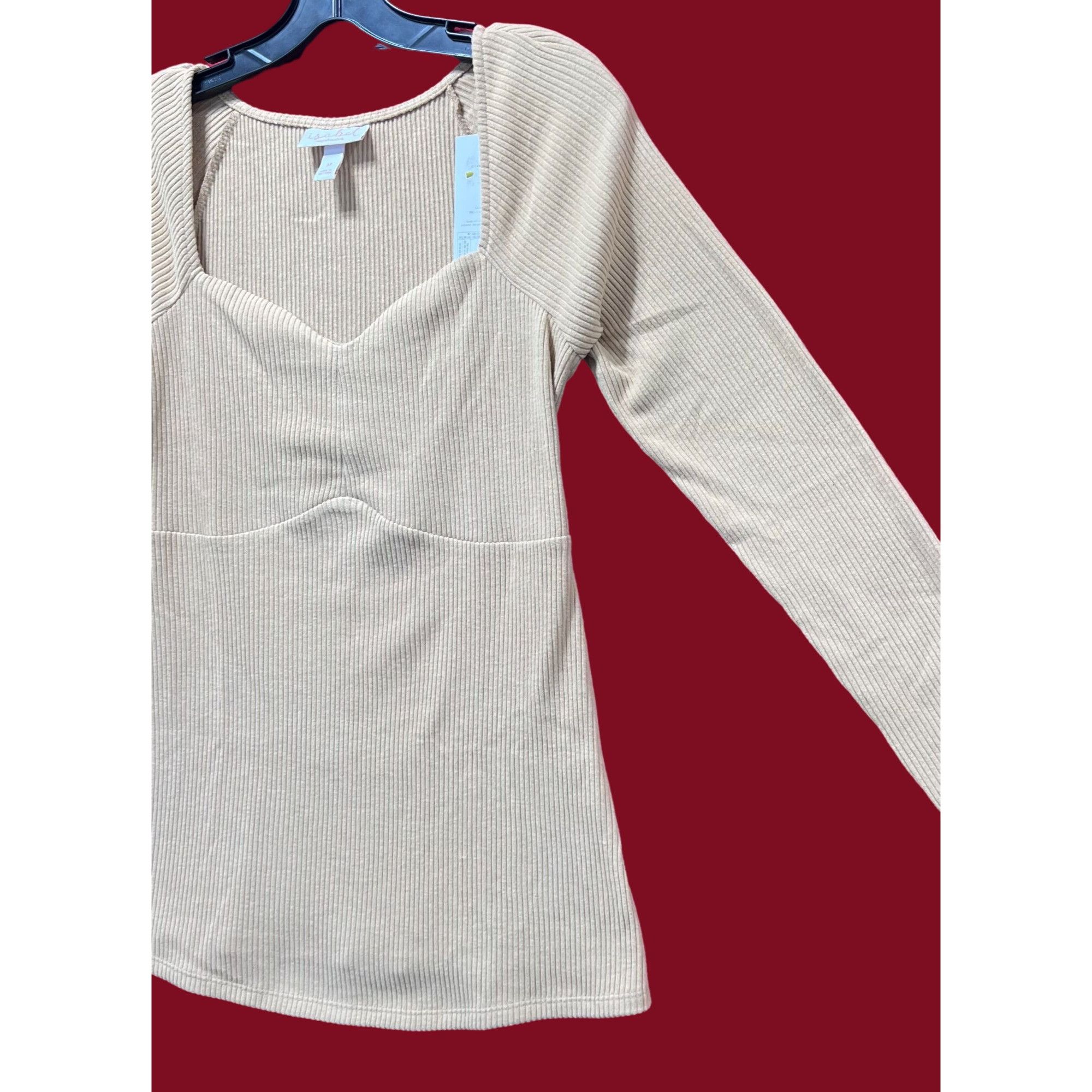 Other Isabel Maternity - Corsetry Rib Long Sleeve Maternity Top - Size M / US 6-8 / IT 42-44 - 14 Thumbnail