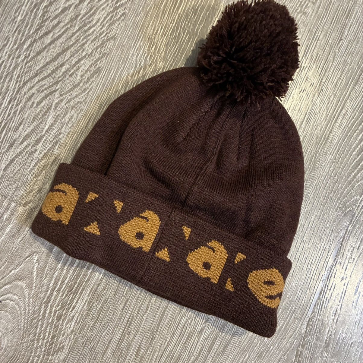 Awake NY Awake NY Logo Pom Beanie Brown Size ONE SIZE - 3 Thumbnail