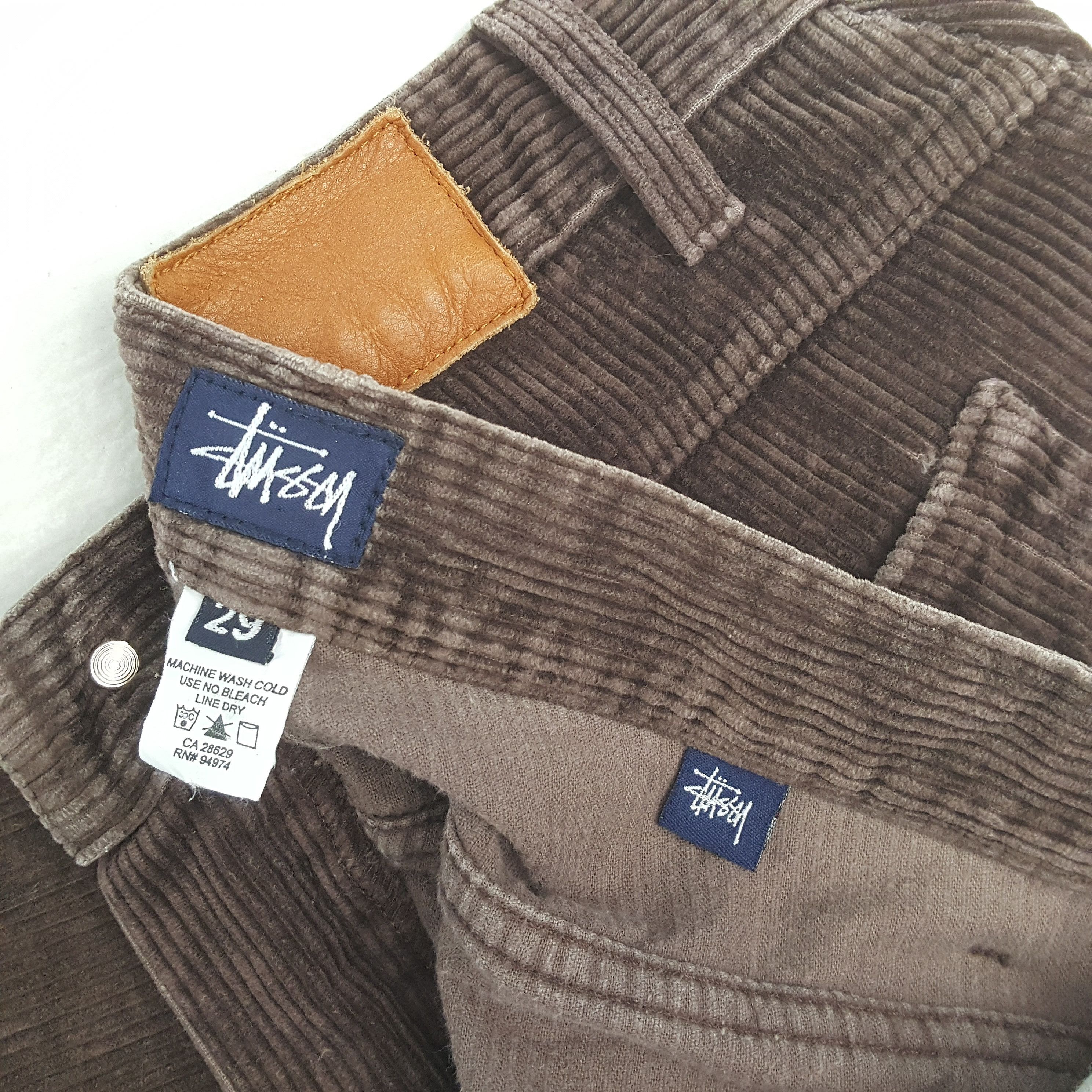 Stussy × Vintage STUSSY Streetwear Custom Art Corduroy Pant Size US 27 - 13 Thumbnail