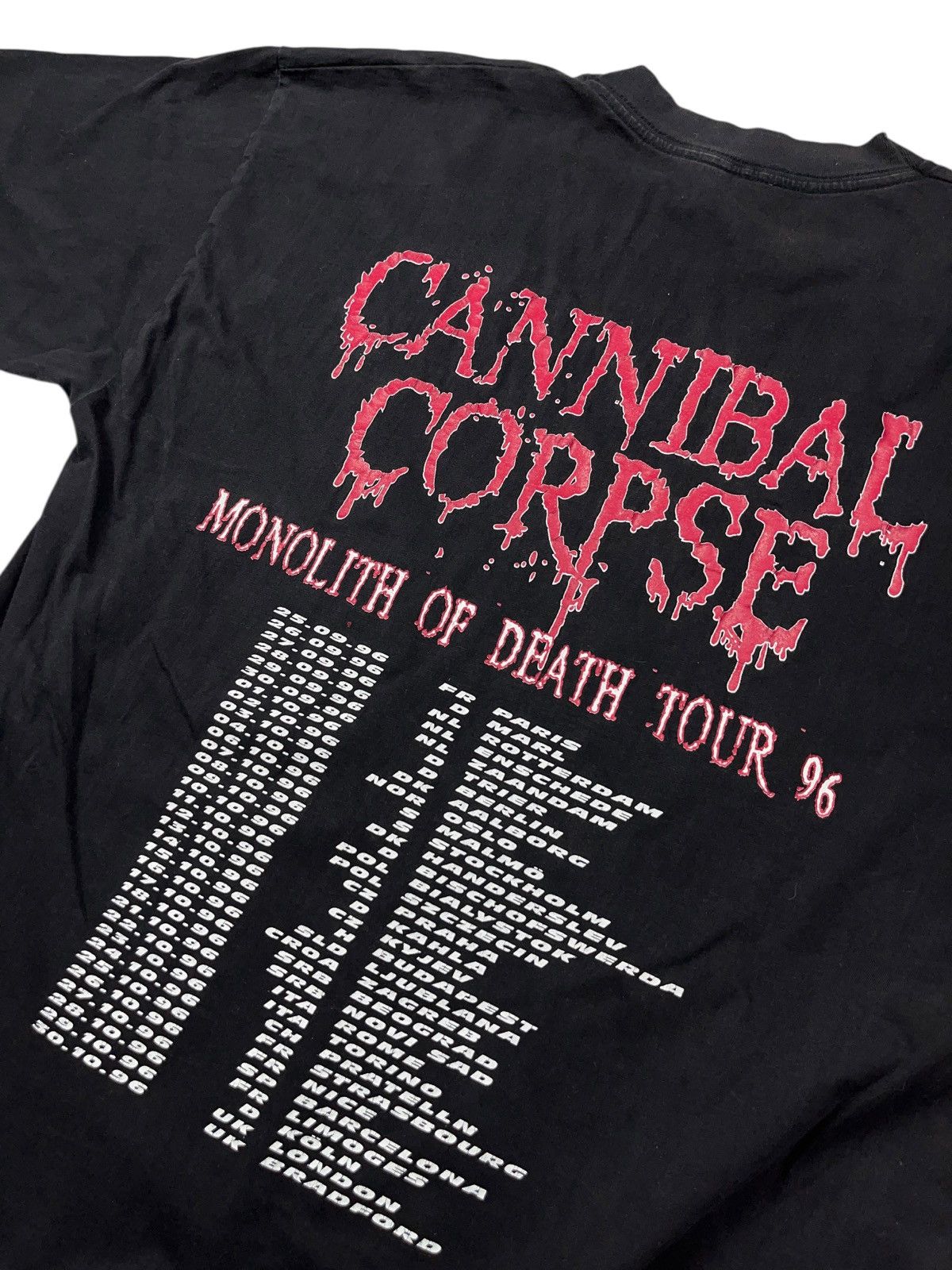 Band Tees Vintage 1996 Cannibal Corpse Vile Monolith of Death Tour Tee Size US XL / EU 56 / 4 - 9 Thumbnail