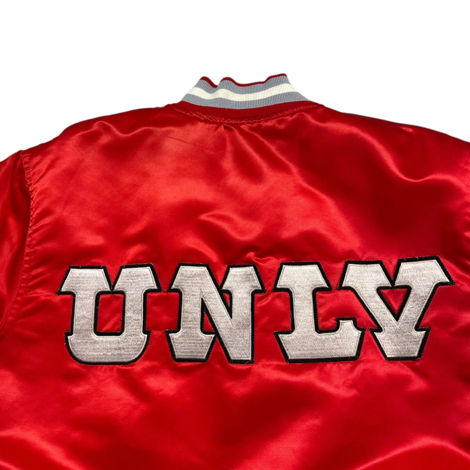 NCAA VTG 90s UNLV REBELS STARTER SATIN BOMBER JACKET MADE IN USA Size US L / EU 52-54 / 3 - 3 Thumbnail