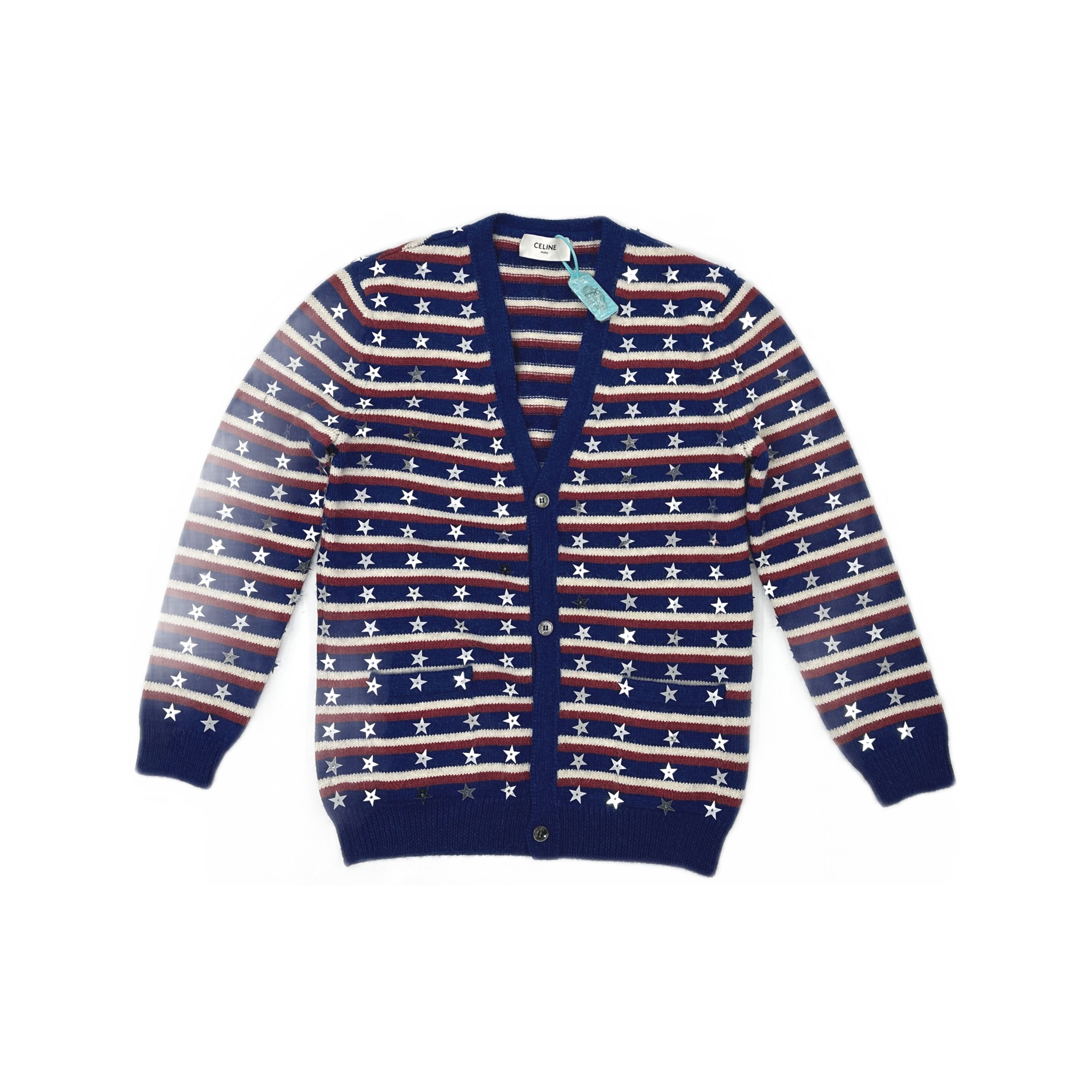 Celine CELINE Star Striped Cardigan Size XS Size XS / US 0-2 / IT 36-38 - 1 Thumbnail