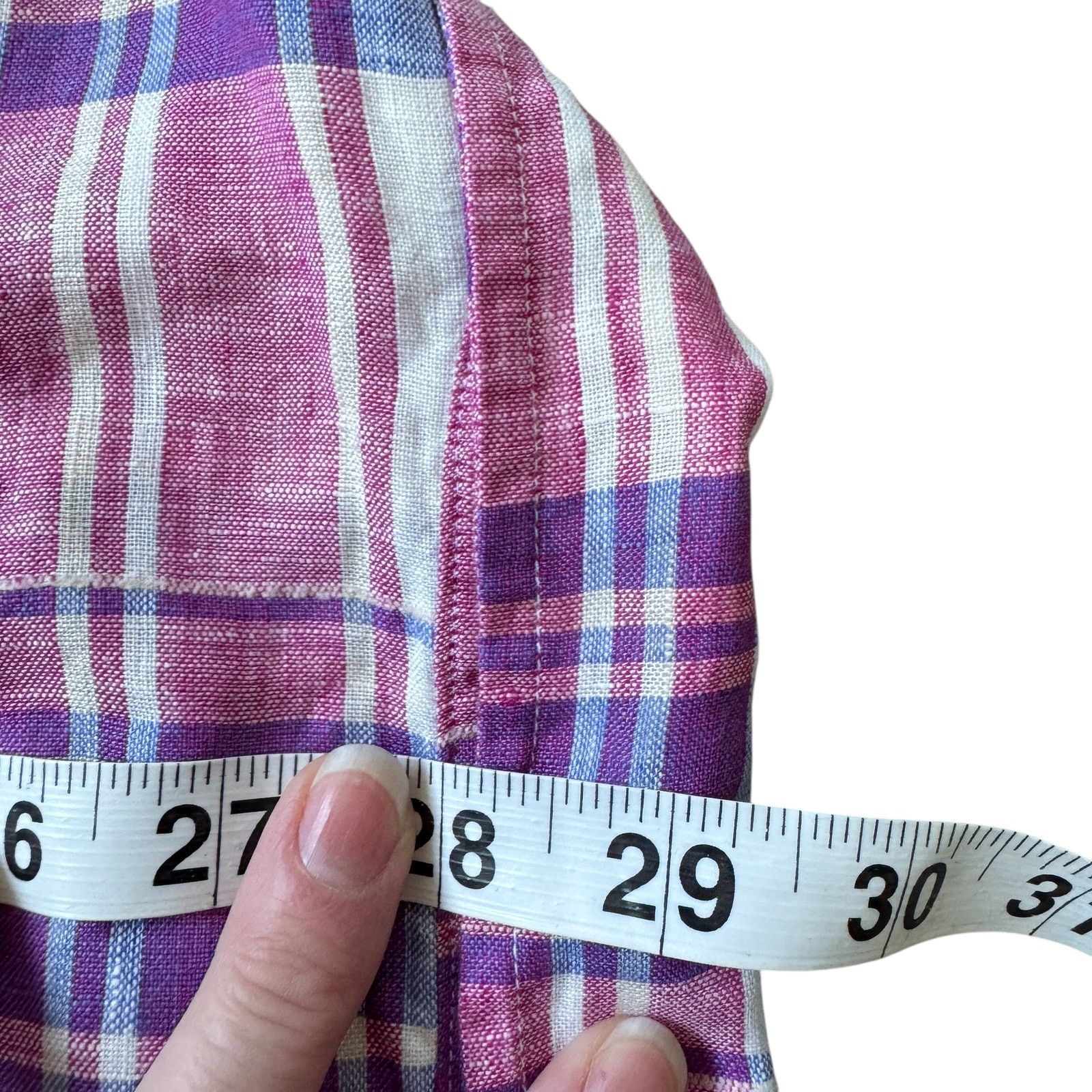 Frank & Eileen Frank & Eileen Barry Woven Button Up Shirt Pink Blue Plaid Size XS / US 0-2 / IT 36-38 - 11 Thumbnail