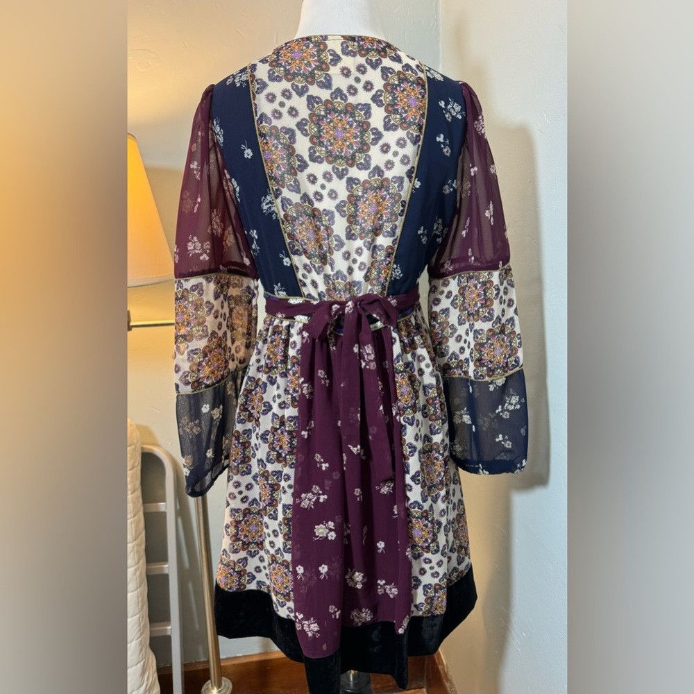 Anthropologie Anthropologie Maeve Quartier Latin Embroidered Patchwork Dr Size XS / US 0-2 / IT 36-38 - 4 Thumbnail