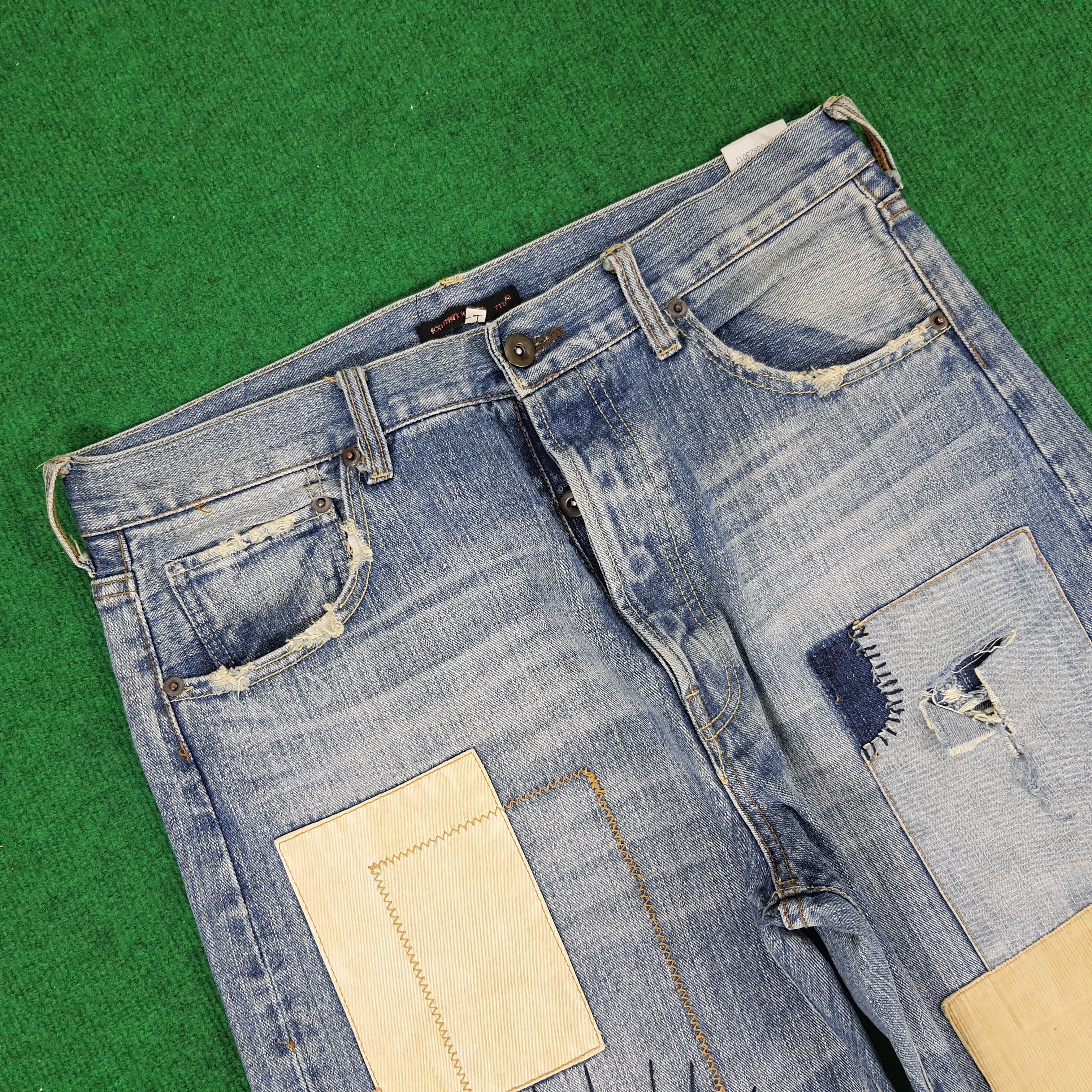Vintage Vintage Exhibitionist Patchwork Streetwear Design Jeans Size US 32 / EU 48 - 2 Thumbnail