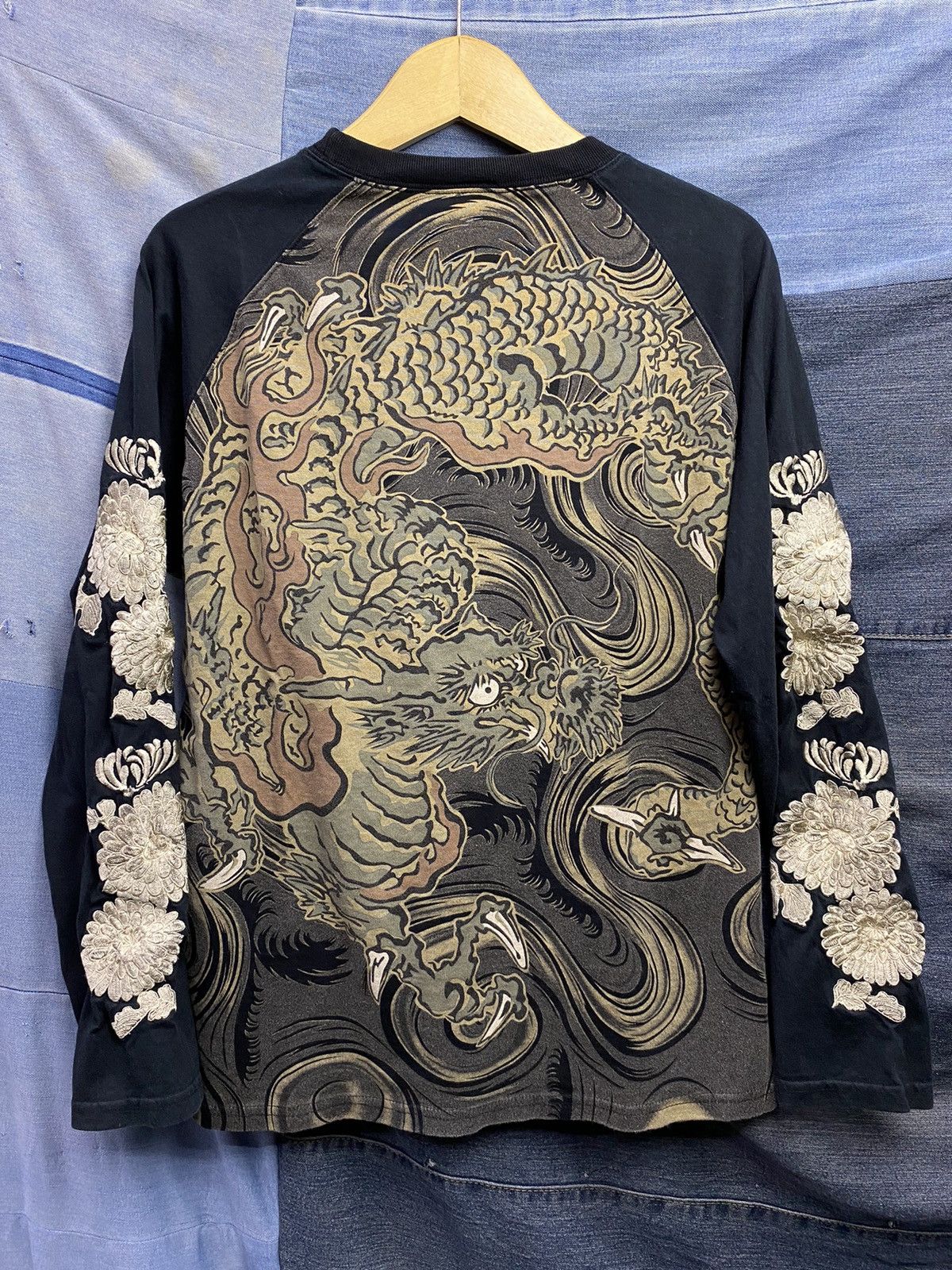 Karakuri Tamashii japanese sukajan backstreetcrawler embroidery longsleeve Size US L / EU 52-54 / 3 - 10 Thumbnail