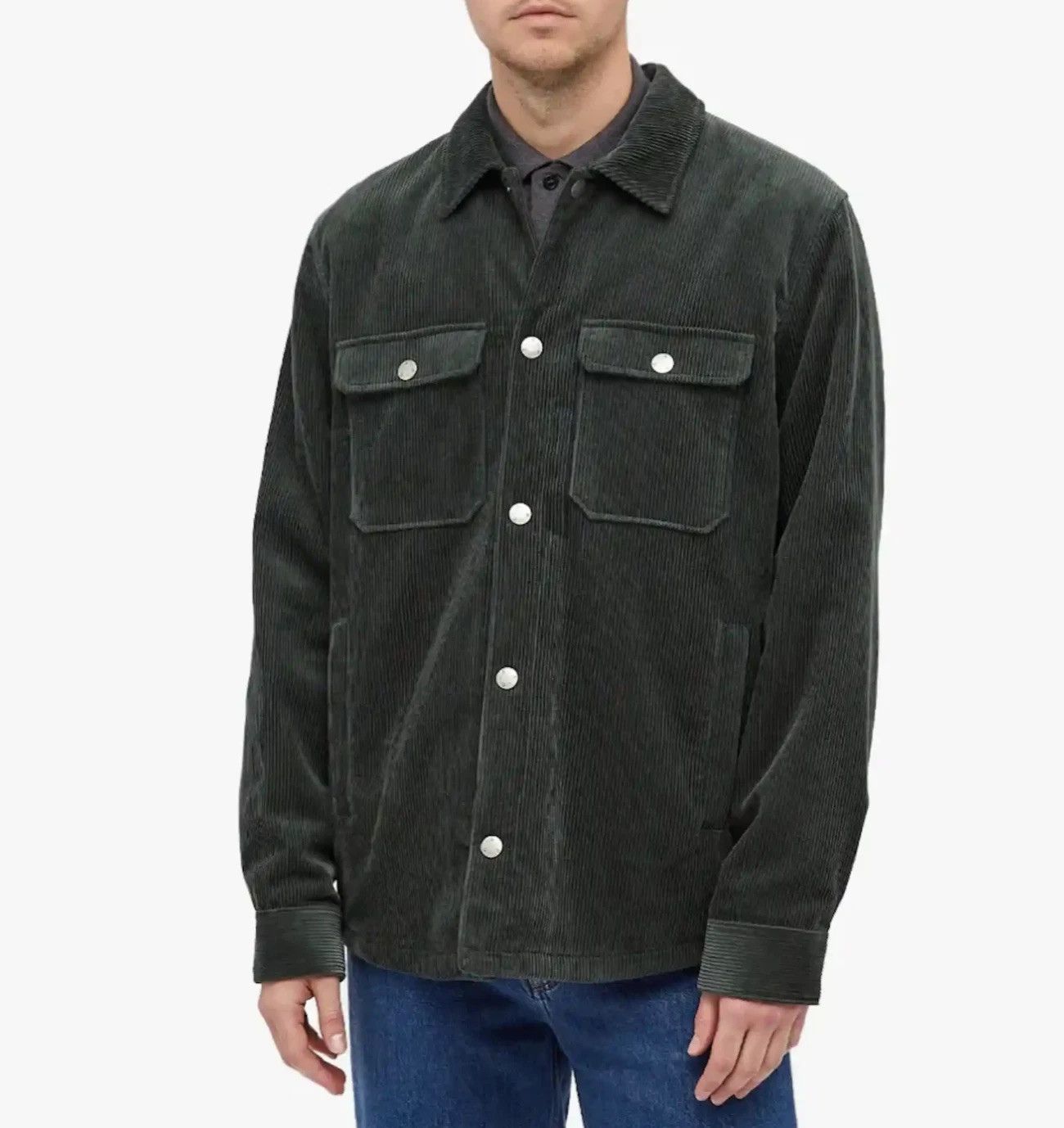 A.P.C. A.P.C. Corduroy Alex Jacket in Dark Green Size US S / EU 44-46 / 1 - 5 Thumbnail