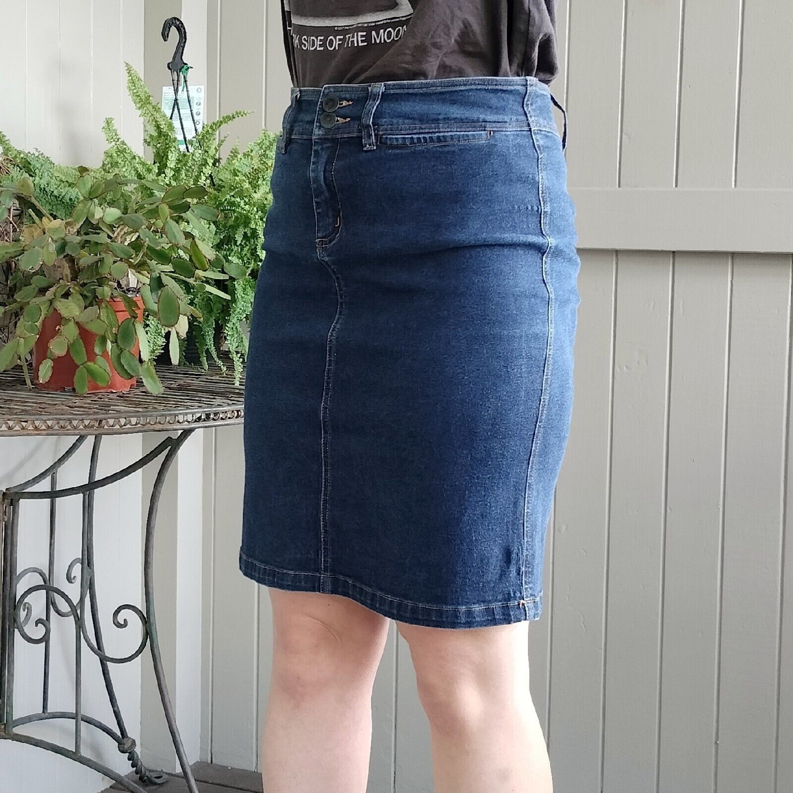 Fiorucci × Vintage Y2K 2000s Fiorucci Safety Skirt Denim High Waisted Pencil Size 30" / US 8 / IT 44 - 7 Thumbnail