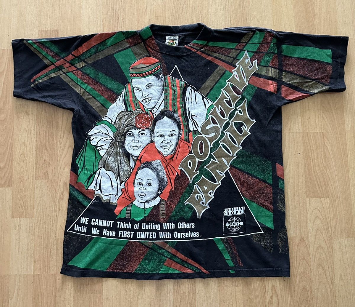 Rap Tees × Vintage Vintage 90s Kacy World Colours - Positive People Size US XL / EU 56 / 4 - 1 Thumbnail