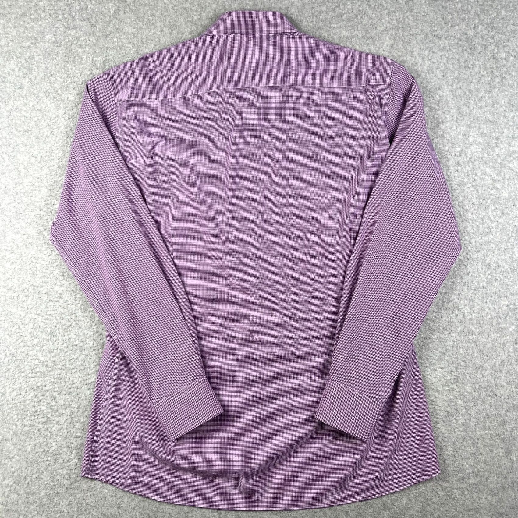 Vintage State & Liberty Shirt 2XL Purple Plaid Gingham Stretch Long Sleeve Performance Size US XXL / EU 58 / 5 - 2 Thumbnail