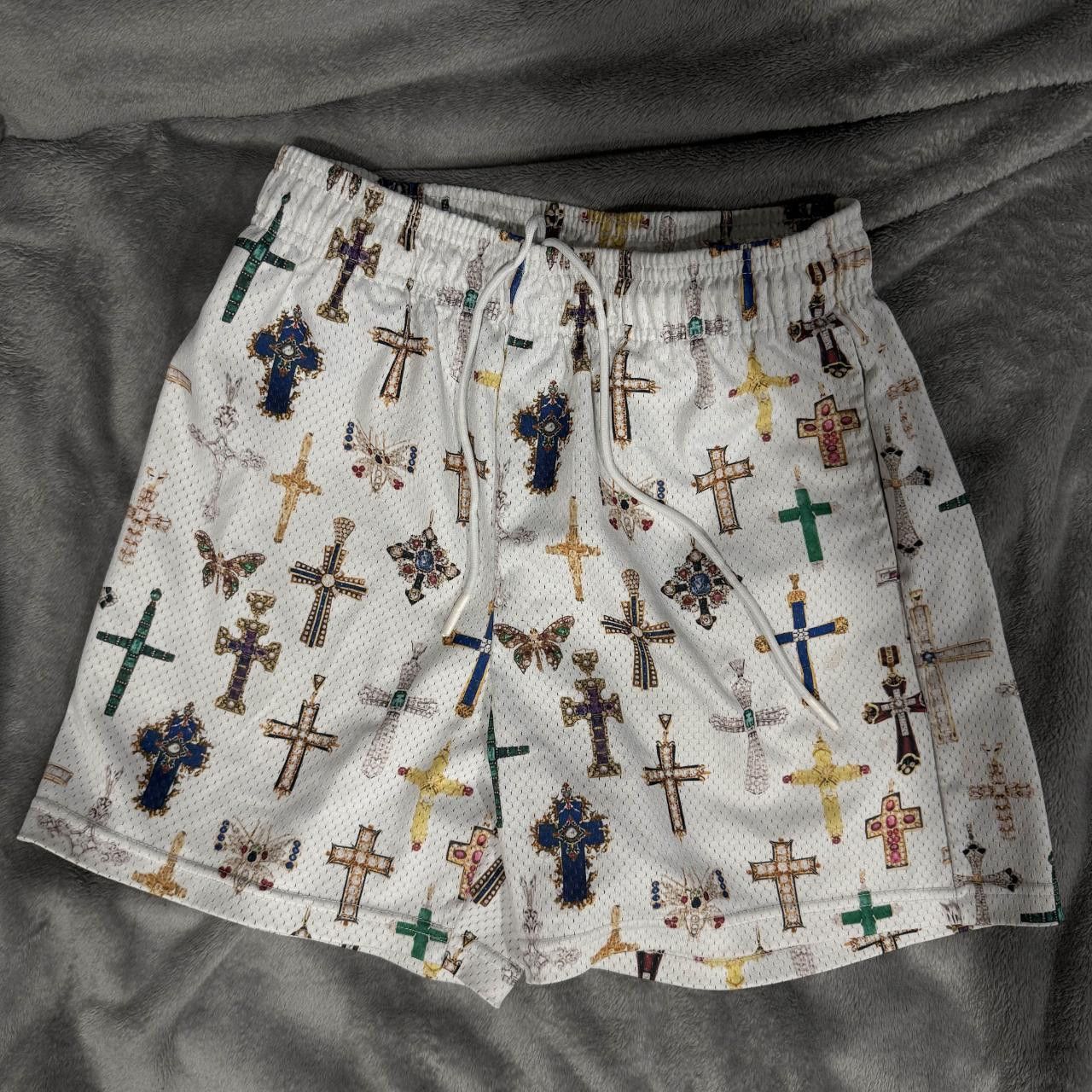 Bravest Studios Bravest Studios White Cross Shorts Size US 30 / EU 46 - 1 Thumbnail