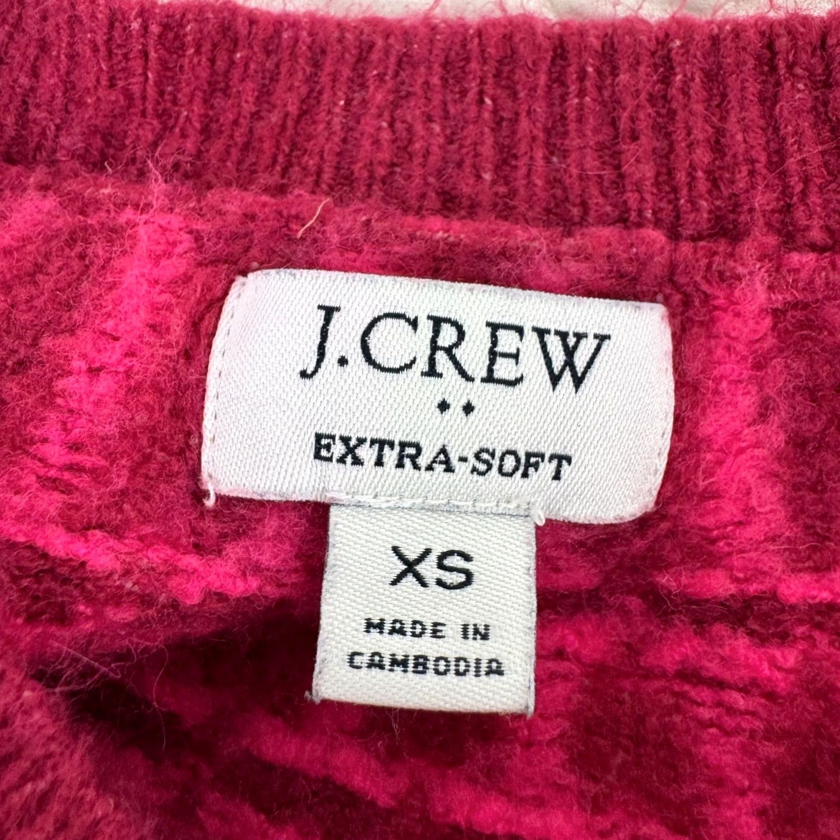 J.Crew J.Crew Fair Isle Crewneck Sweater Extra-Soft Pink Necklace Burgundy Womens XS Size XS / US 0-2 / IT 36-38 - 4 Thumbnail