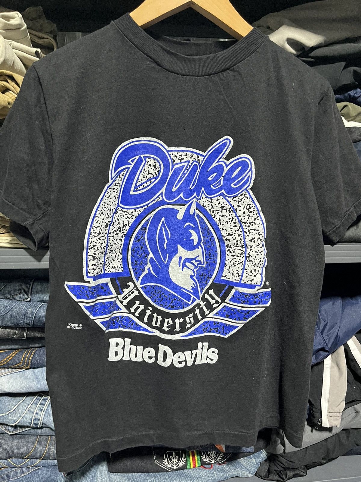 Vintage Crazy Vintage 90s Duke Blue Devils NCAA Graphic Tee Shirt Size US XS / EU 42 / 0 - 2 Thumbnail