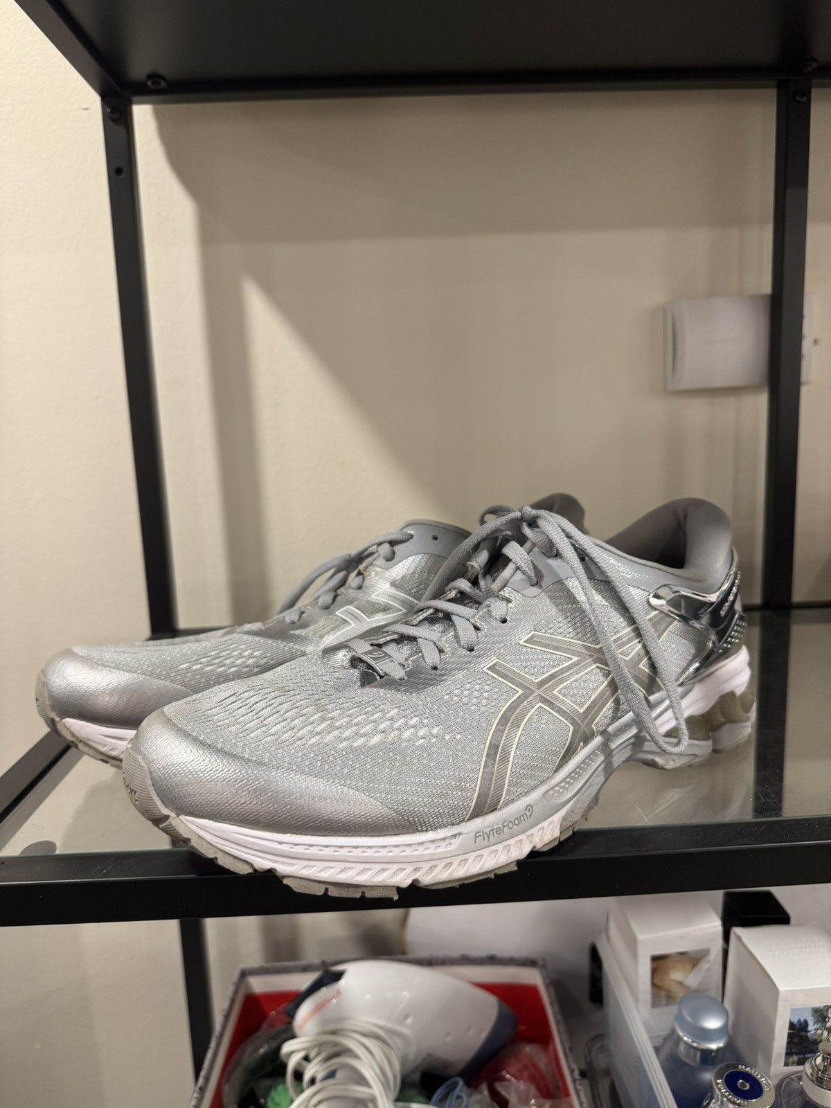 Asics Asics Gel-Kayano 26 Silver Metallic Flyte Foam Streetwear Size US 12 / EU 45 - 2 Thumbnail