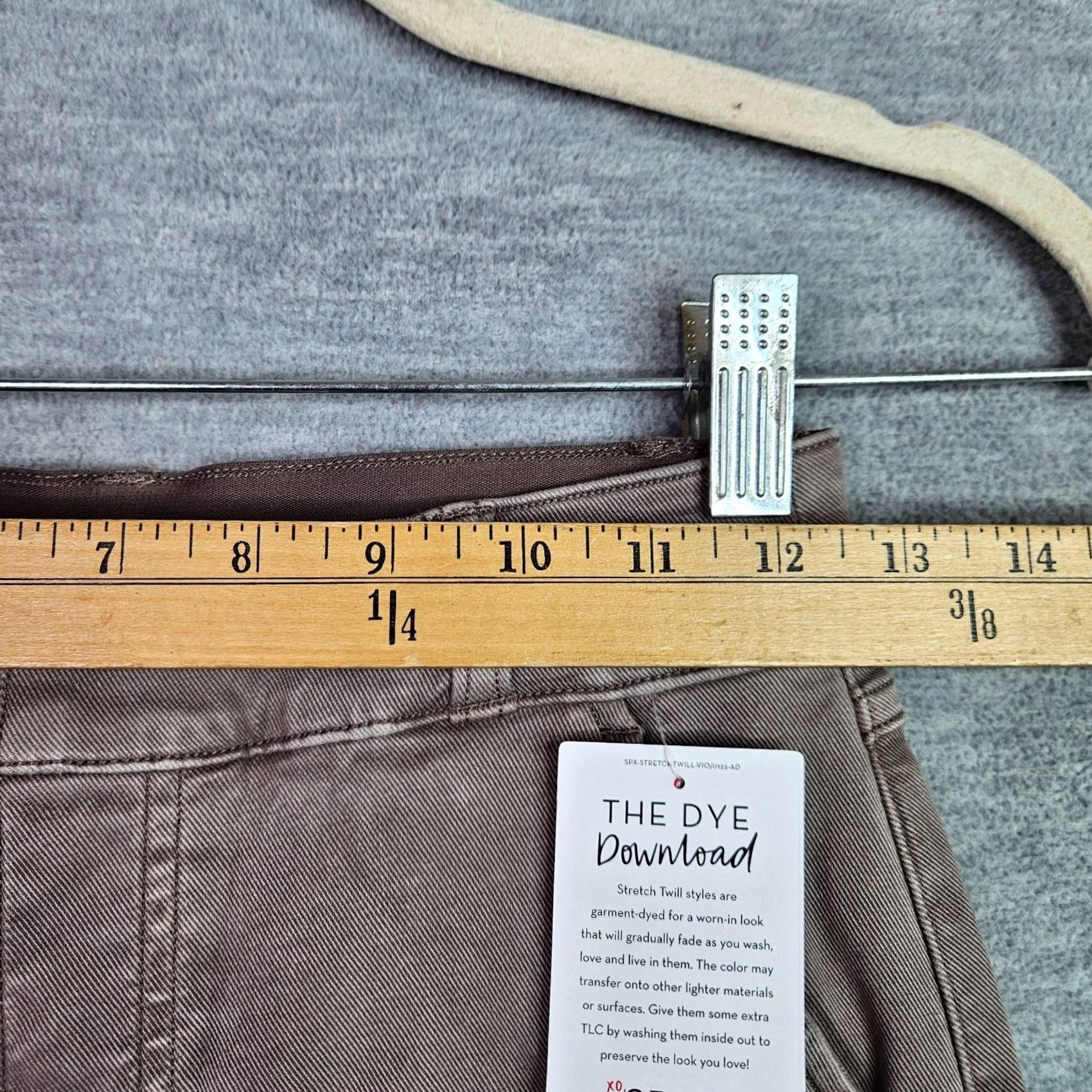 Spanx Spanx Jeans Pants Women Sz S Brown Smoke Stretch Twill Cropped Wide Leg Pull on Size 28" / US 6 / IT 42 - 3 Thumbnail