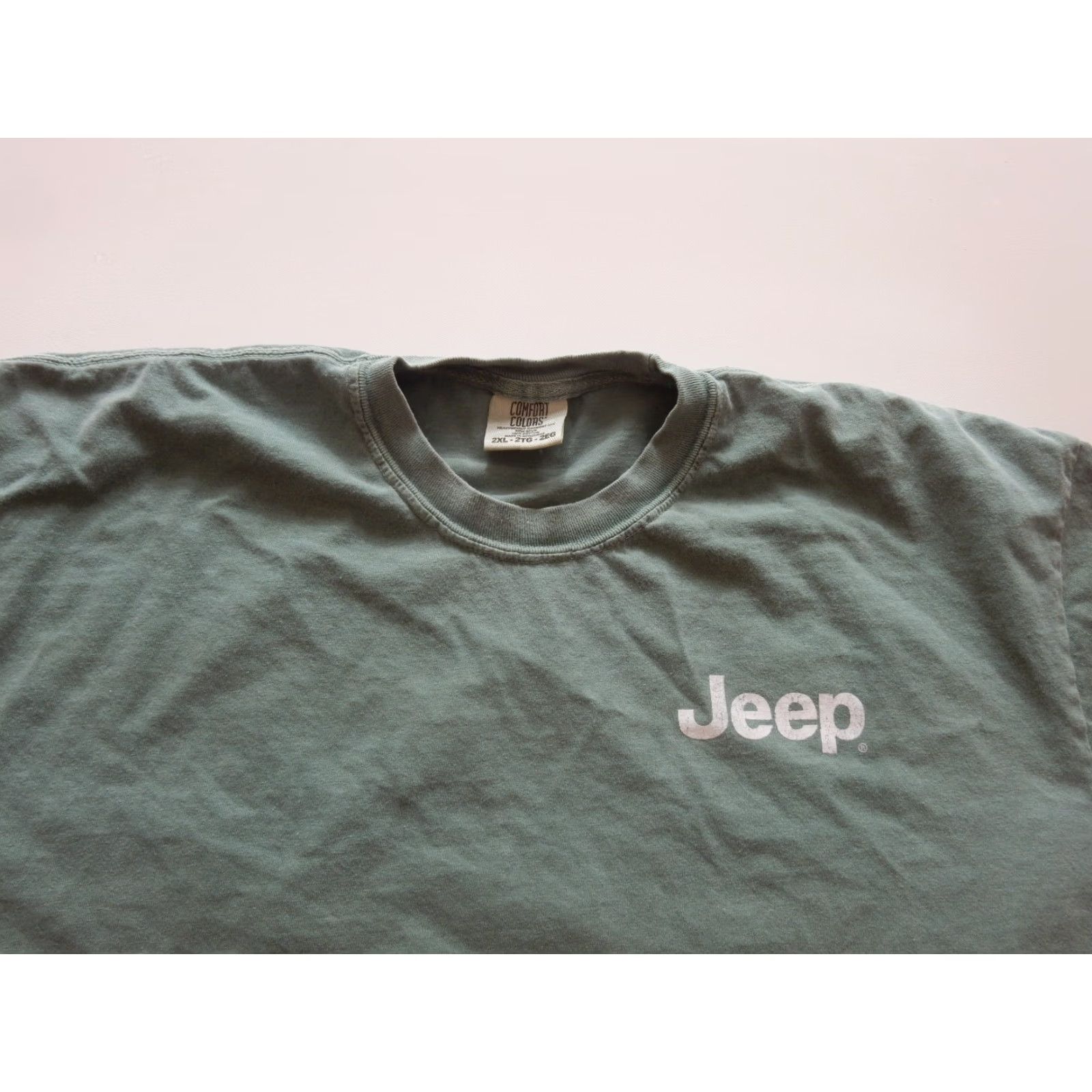 Comfort Colors Jeep Men's T Shirt Size XXL WLD DOGS Green Cotton Graphic Print Short Sleeve 2XL Mens Size US XXL / EU 58 / 5 - 2 Thumbnail
