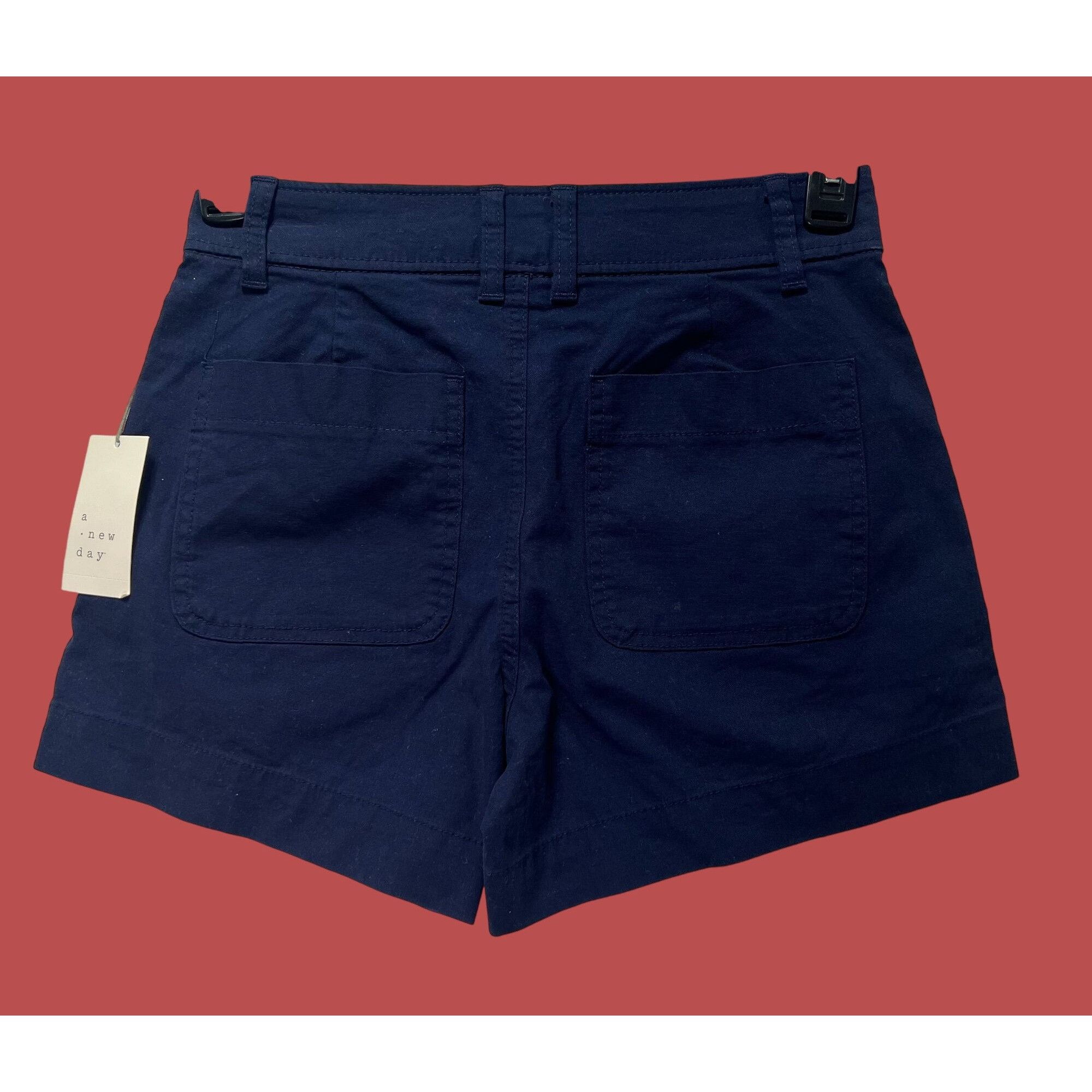Other A New Day - Women's High - Rise Everyday Shorts - Navy Blue Size 27" / US 4 / IT 40 - 3 Thumbnail