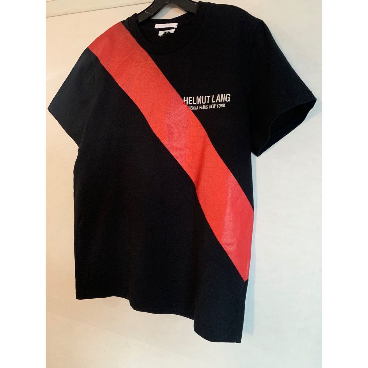 Helmut Lang HELMUT LANG SASH STRIPE LOGO T-SHIRT Size US M / EU 48-50 / 2 - 4 Thumbnail
